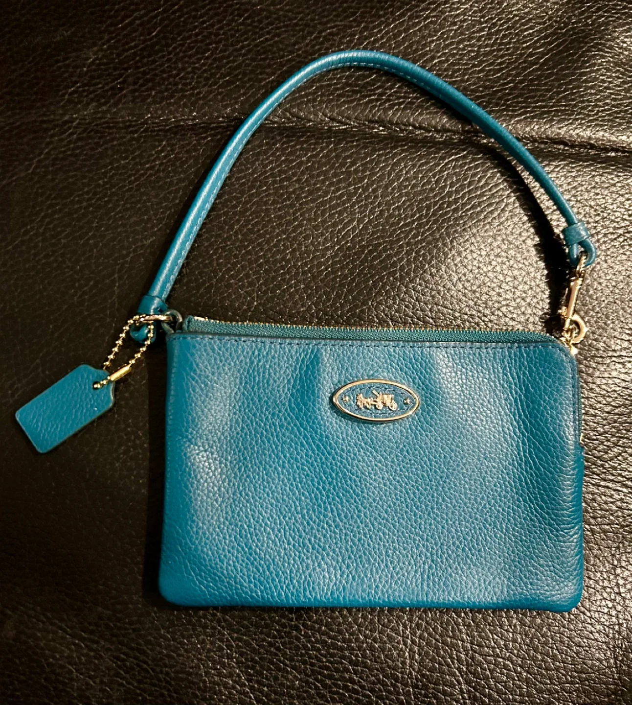 #Cleanout Brand New Teal Coach Wristlet