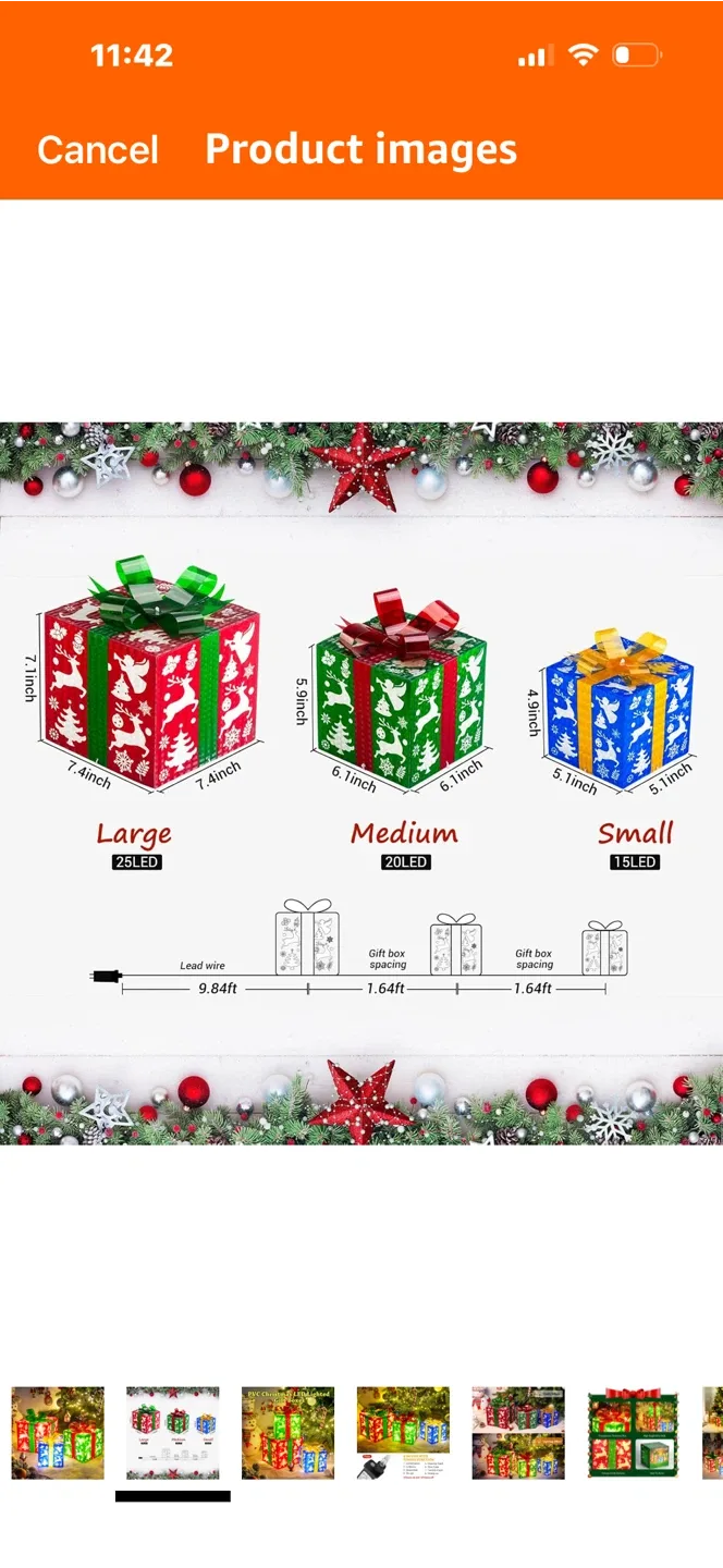 Christmas Decoration Lighted Gift Boxes - Set of 3 image indicator(3)