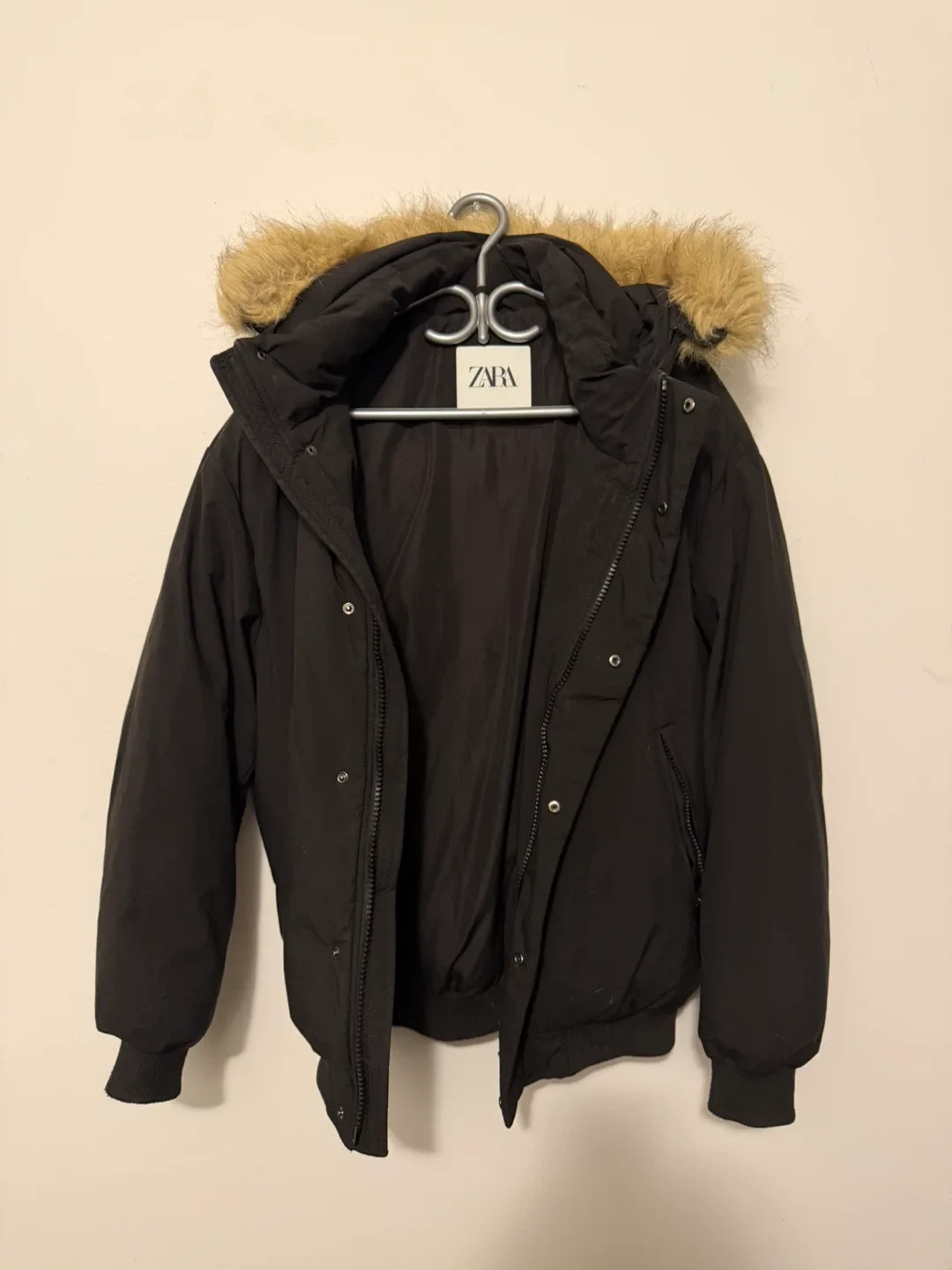 Zara Black Puffer Jacket