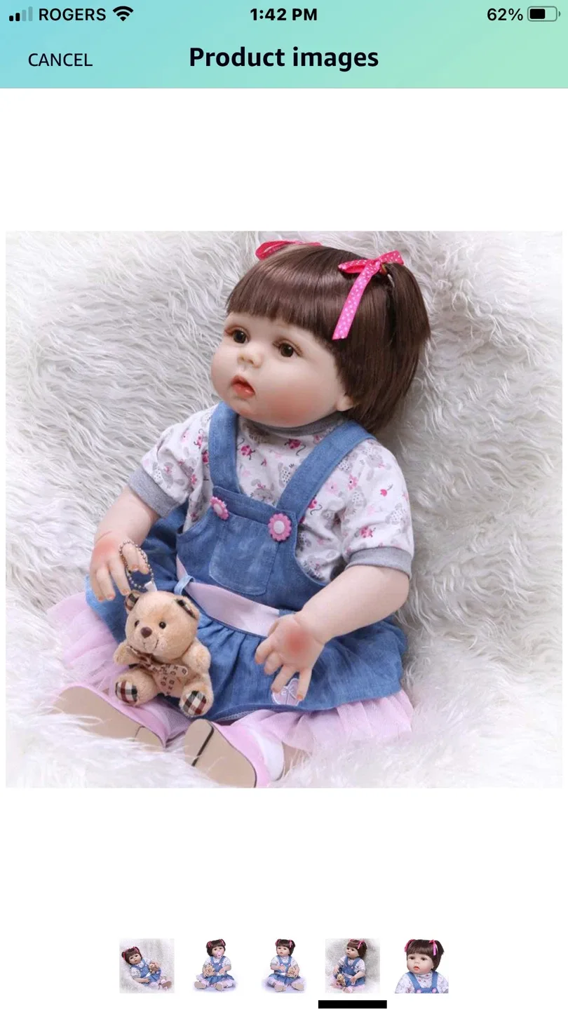 Reborn Baby Doll with Teddy Bear