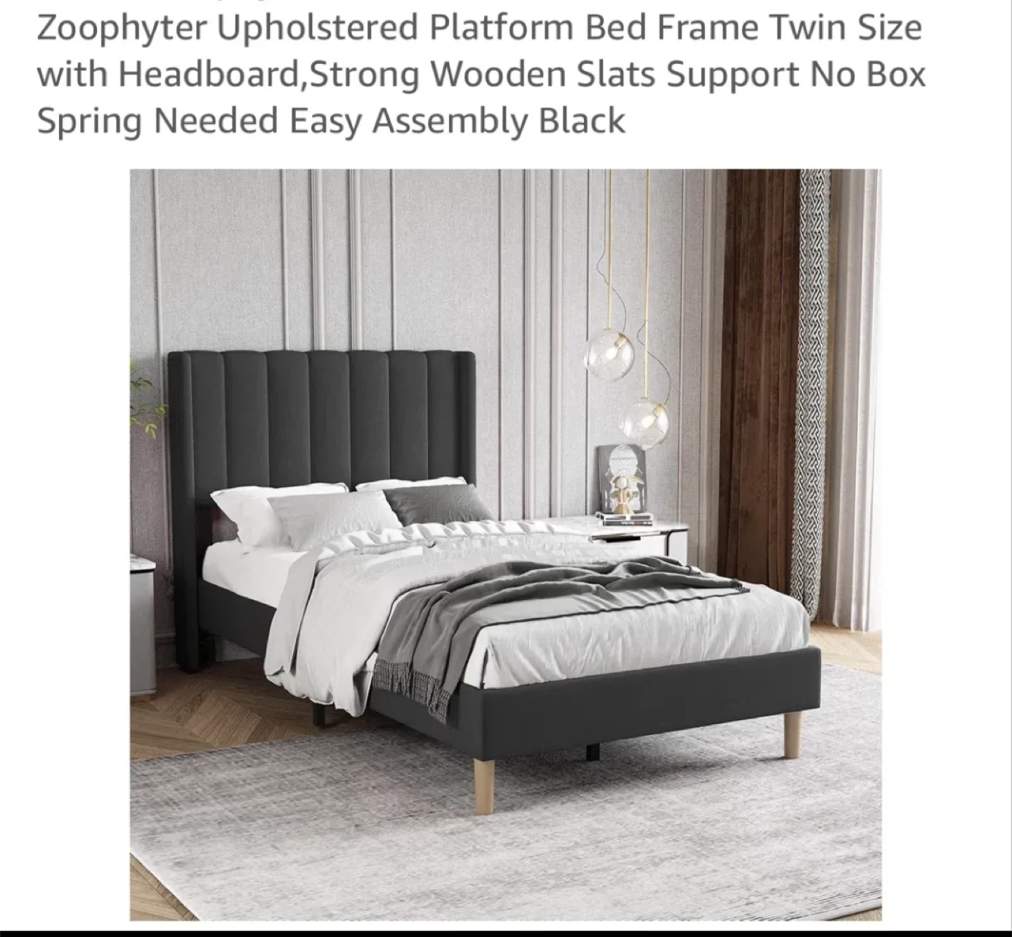 Zoophyter Twin Bed Frame - Black