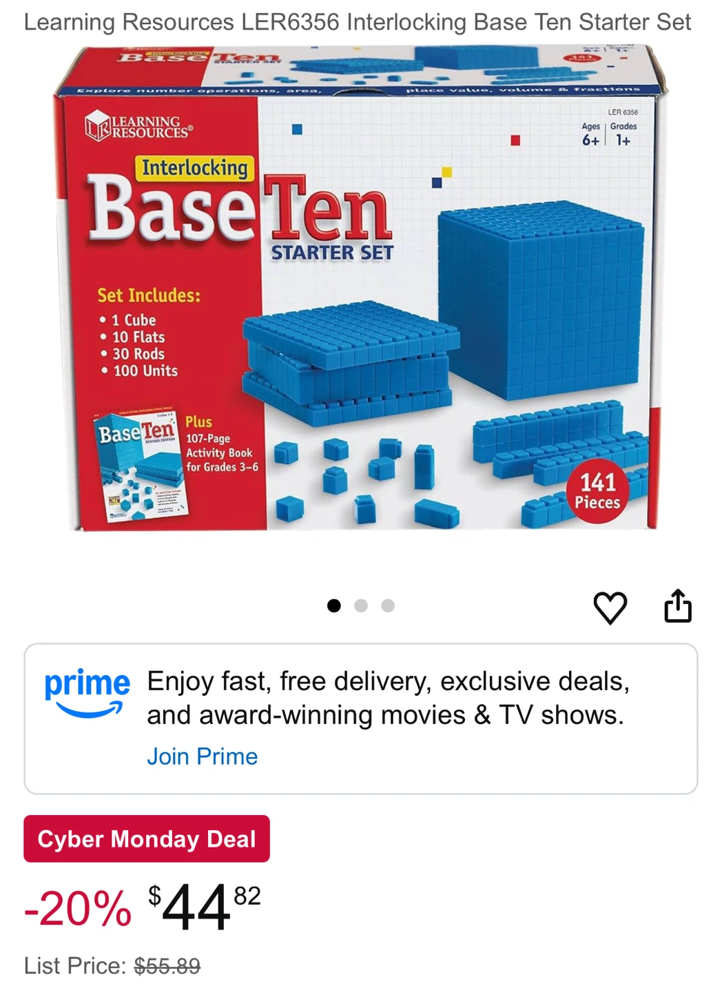 Learning Resources Interlocking Base Ten Starter Set - photo 2