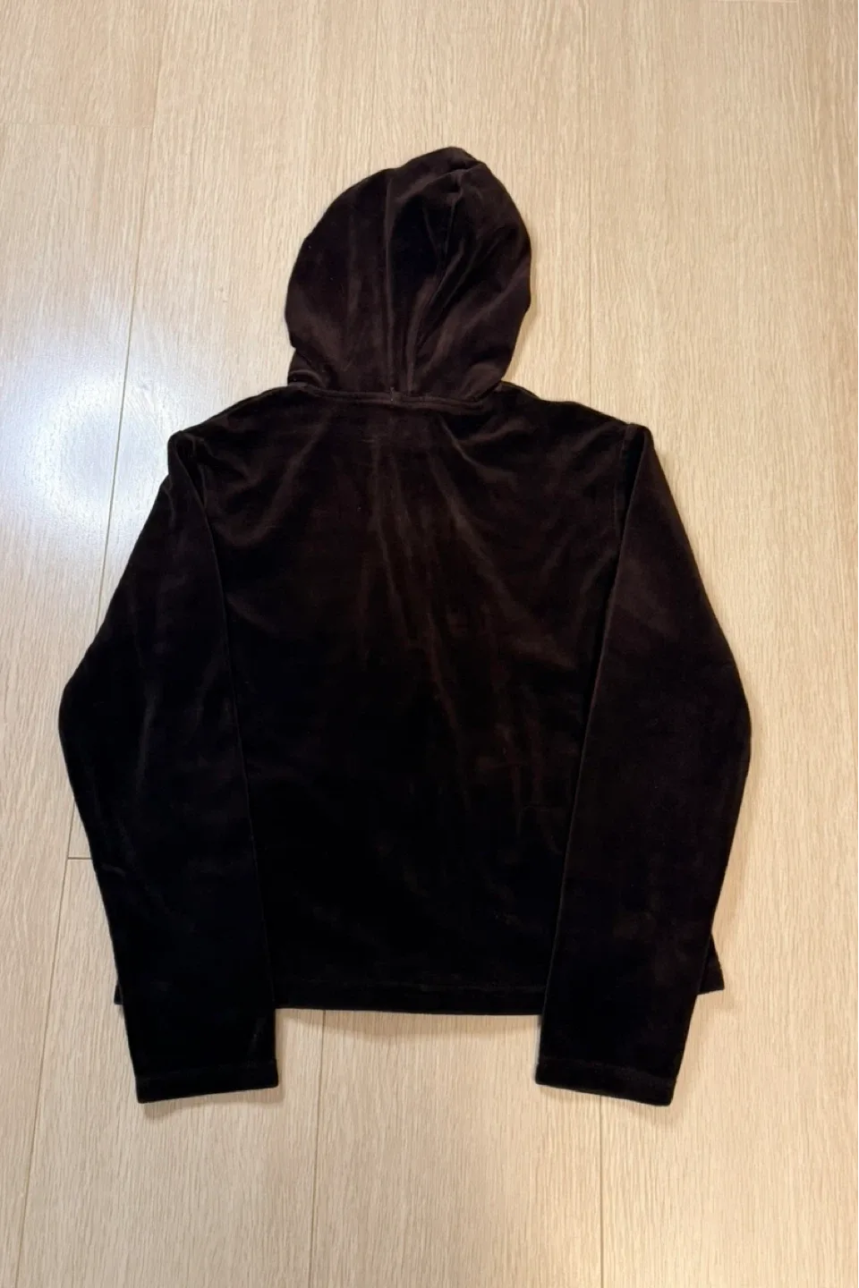 Pinky Palet Brown Velvet Zip-Up Hoodie - Size 160 image indicator(3)