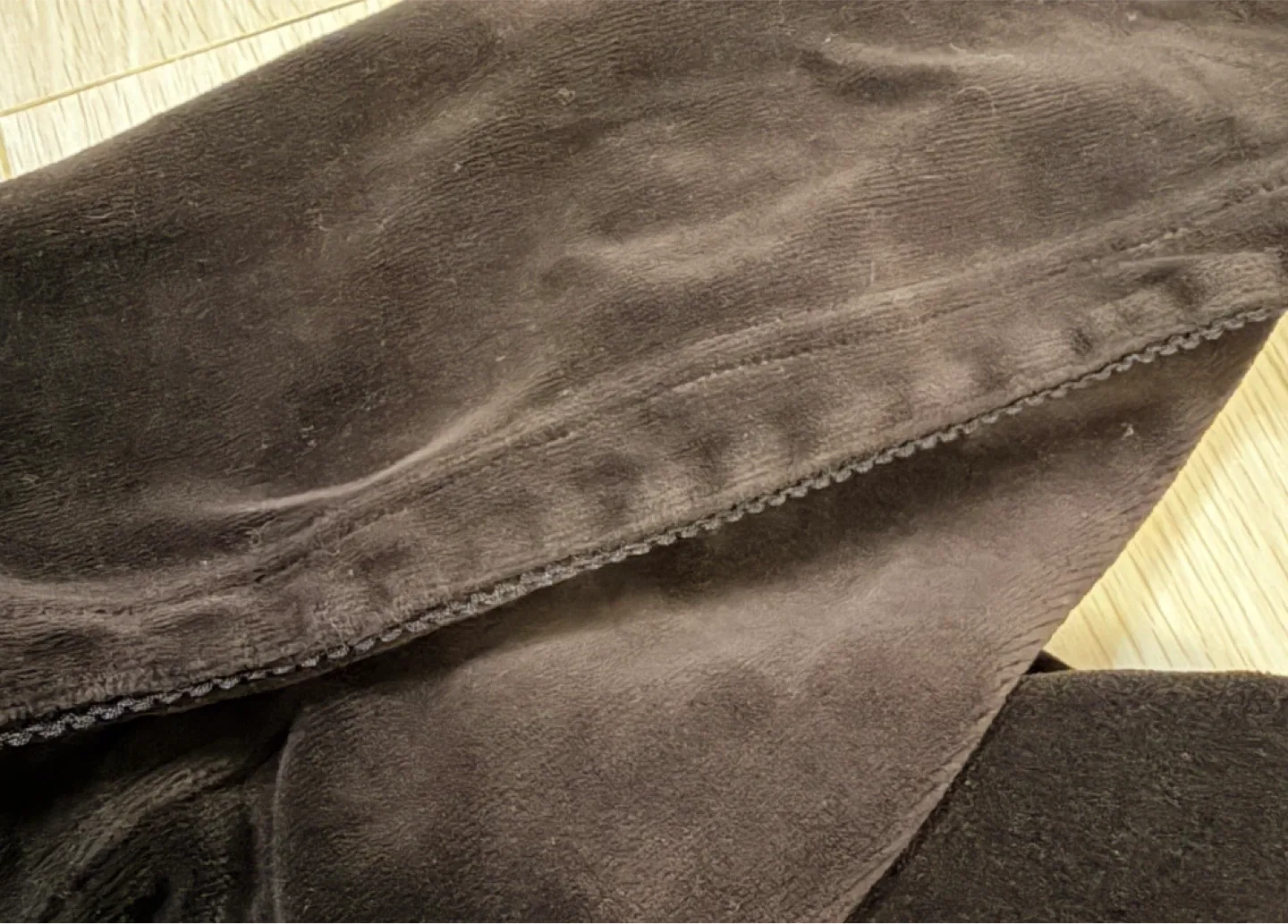 Pinky Palet Brown Velvet Zip-Up Hoodie - Size 160 image indicator(4)