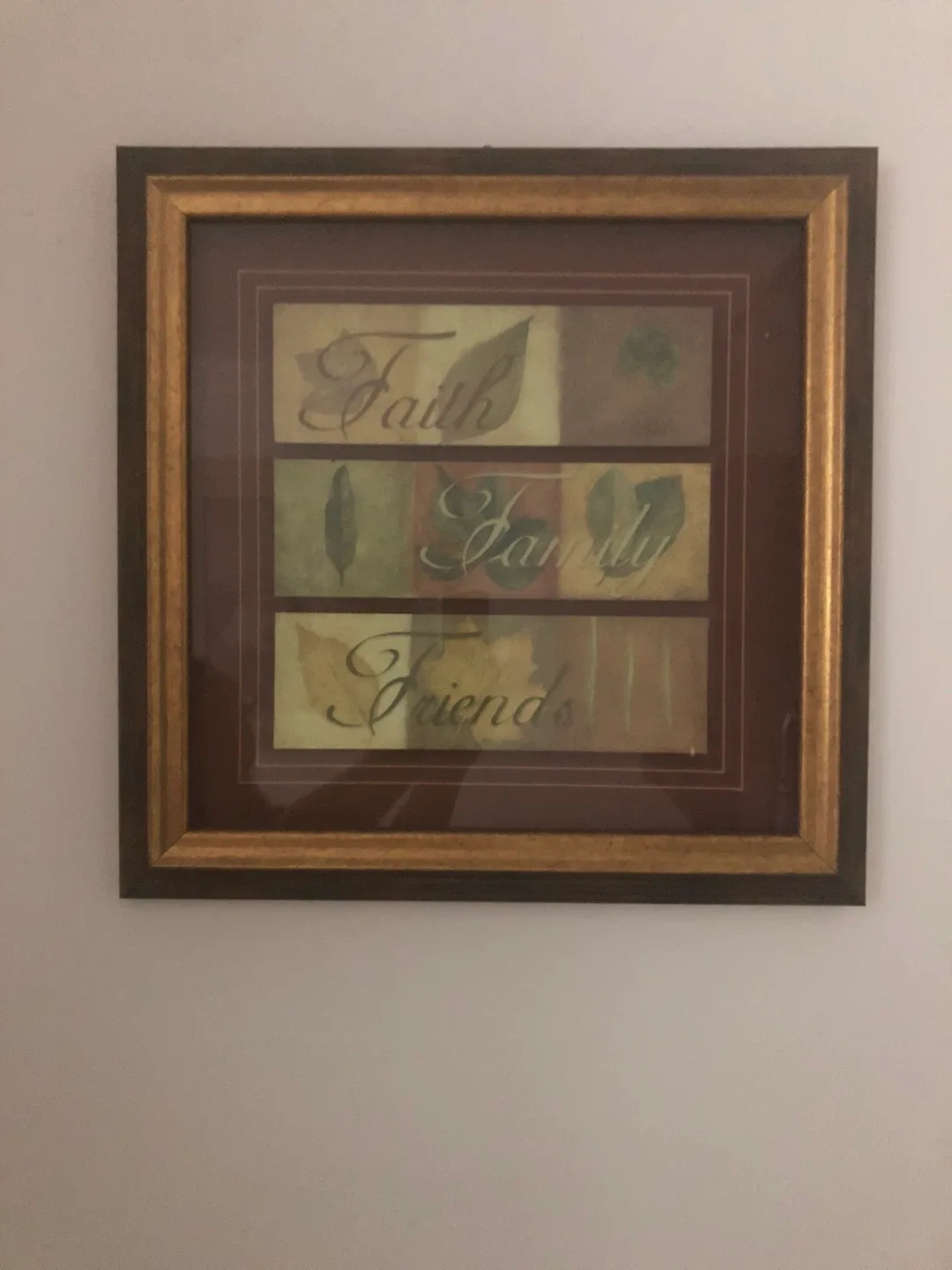 Framed 'Faith, Family, Friends' Wall Art