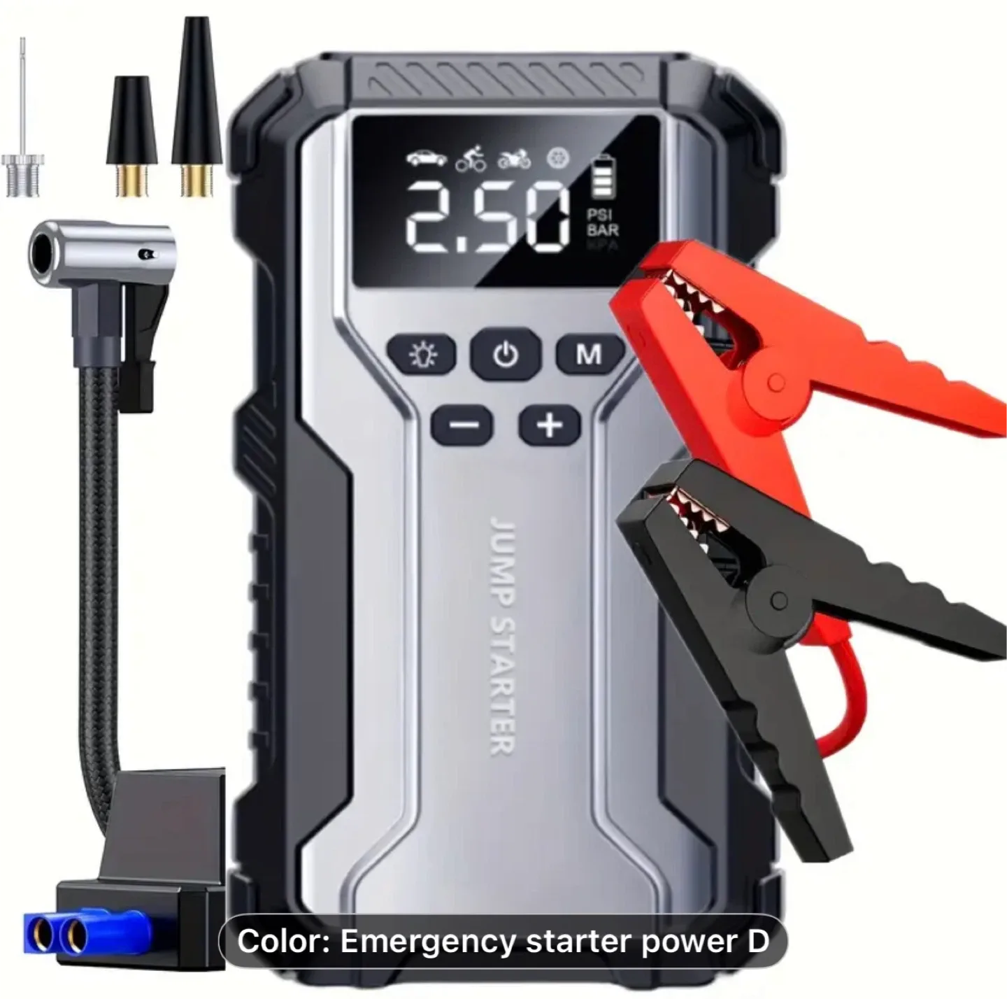 10000mah Portable Wireless Car Air Compressor Jump Starter