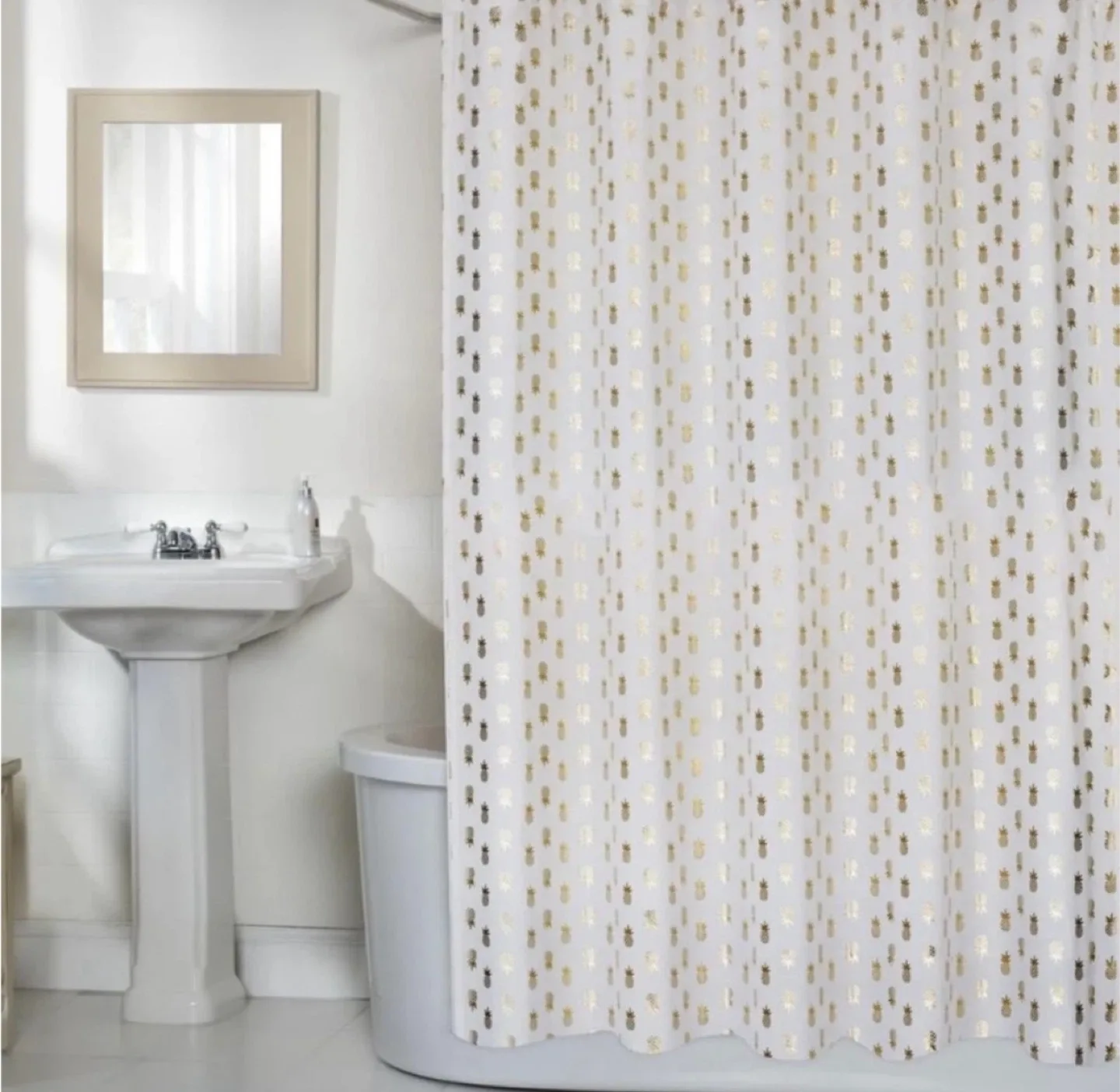 Pineapple Print Shower Curtain