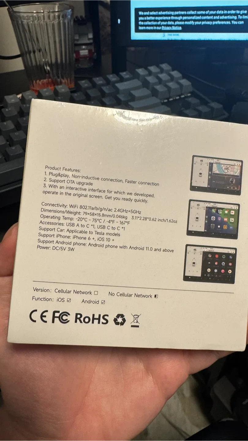 Tesla Android Auto Wireless CarPlay Adapter