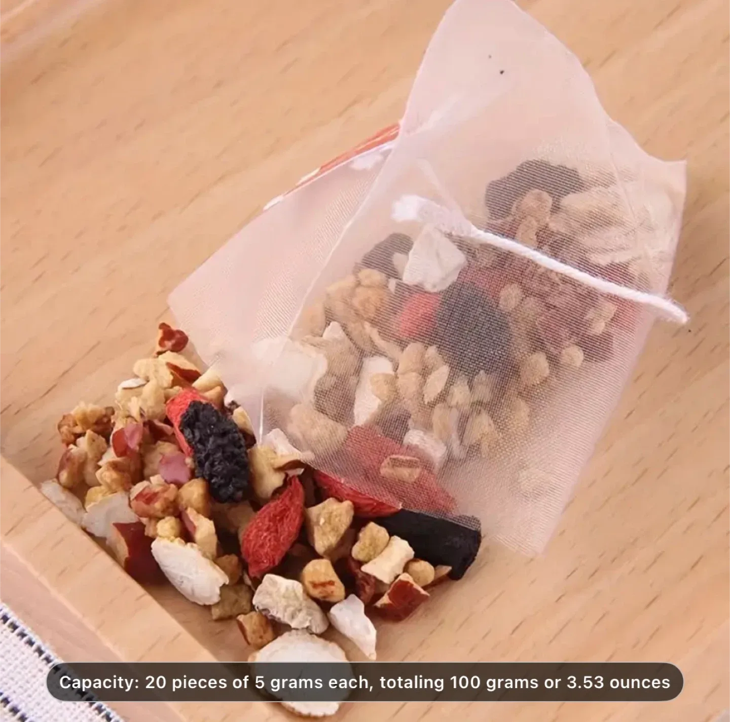 Five Treasures Ginseng Tea by SIFANGDA 100g, 5g × 20pcs image indicator(9)