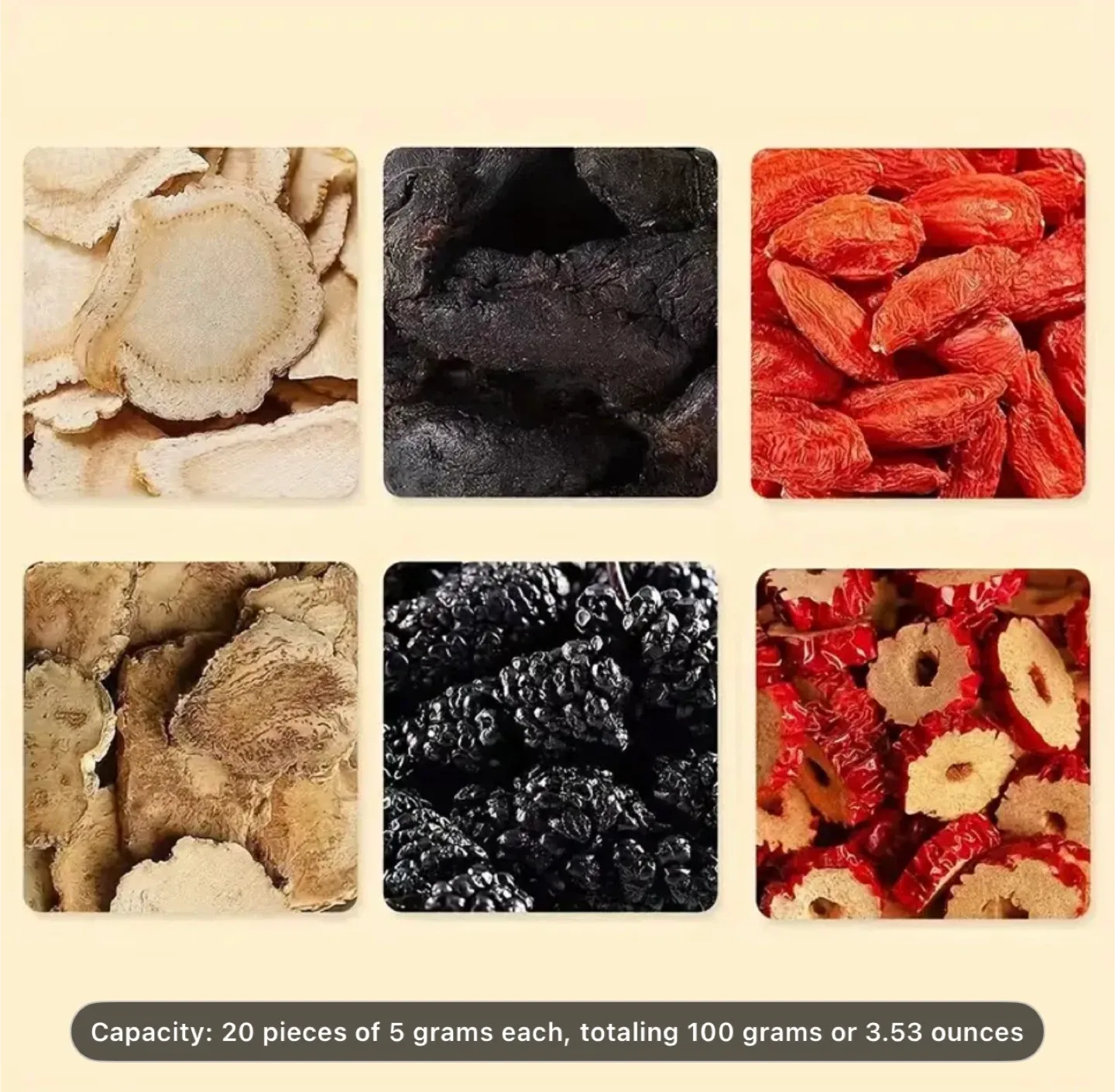 Five Treasures Ginseng Tea by SIFANGDA 100g, 5g × 20pcs image indicator(10)