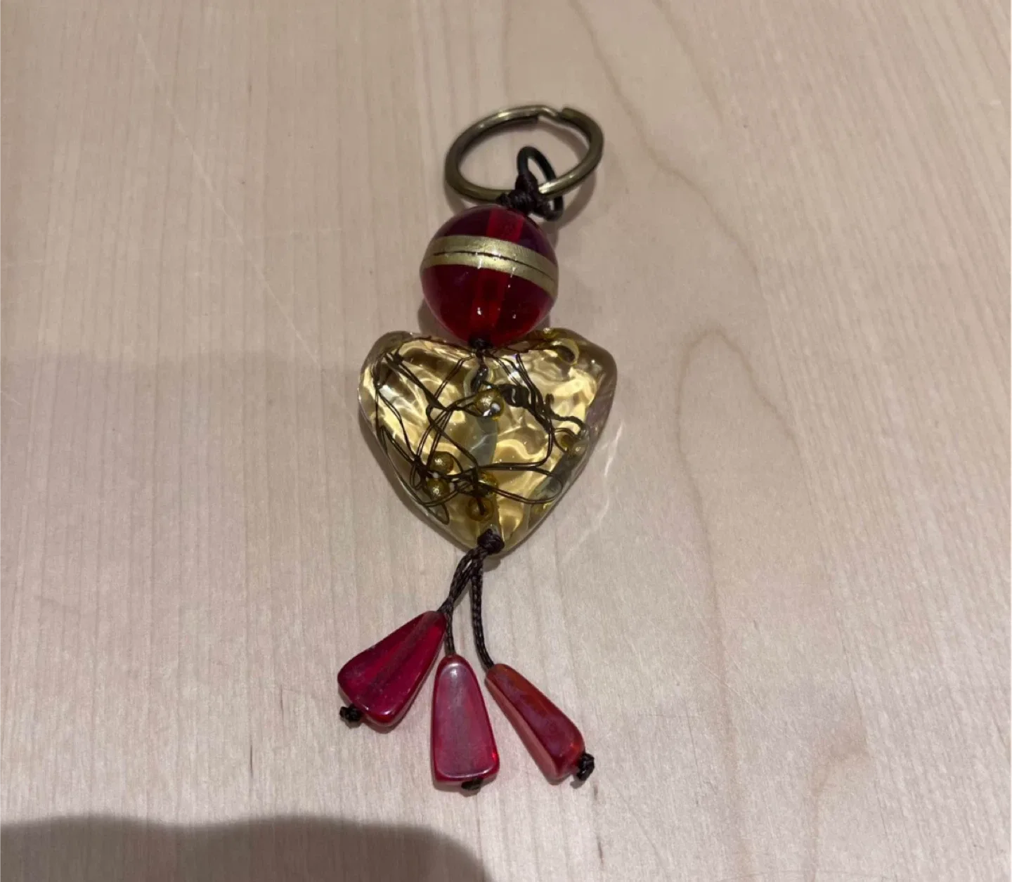 Beautiful Vintage Heart Keychain - Local Artist