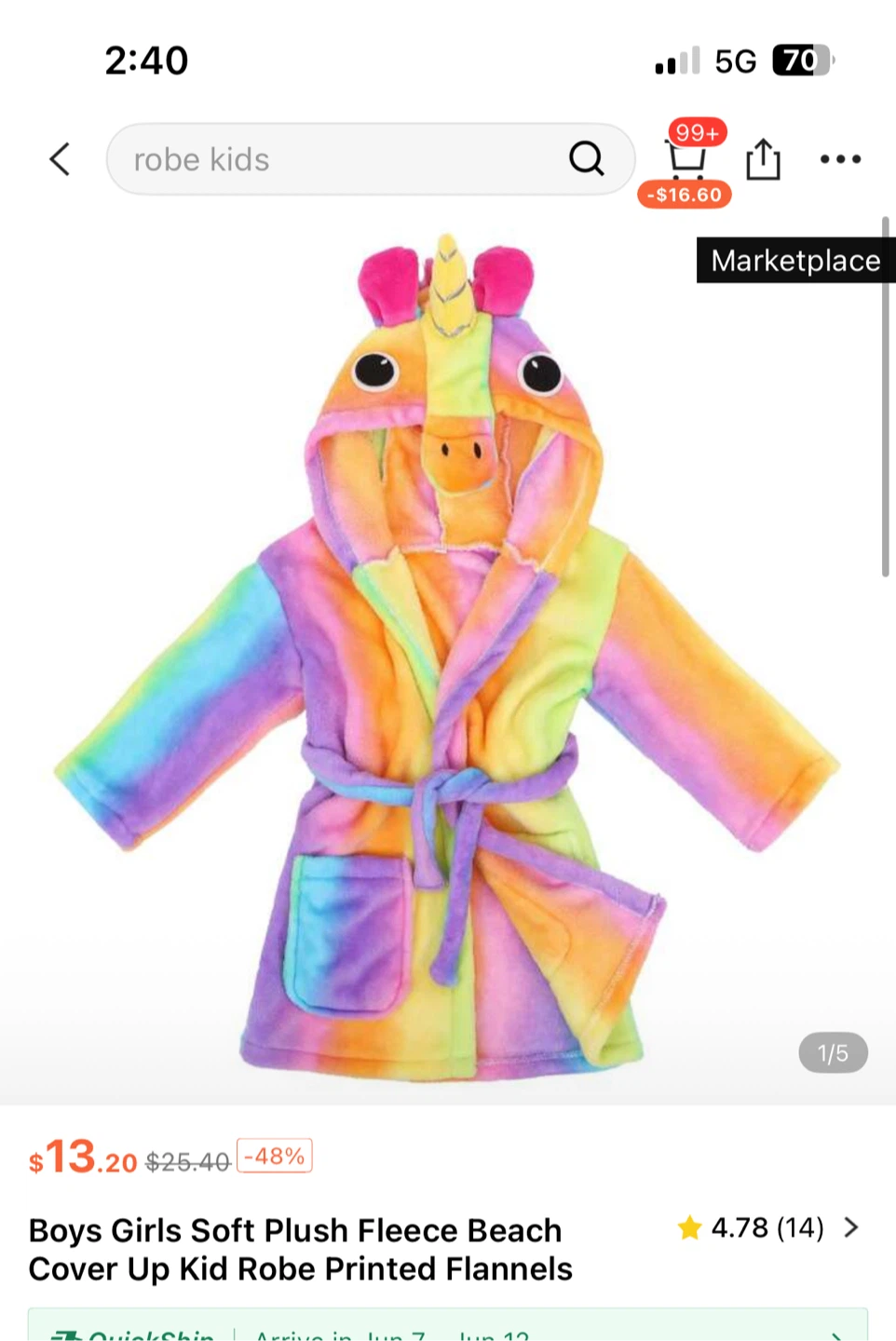 unicorn robe #cleanout - photo 4