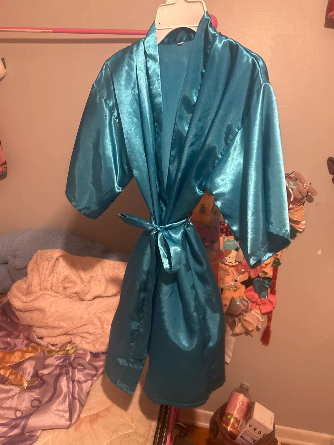 Teal Satin Robe #cleanout