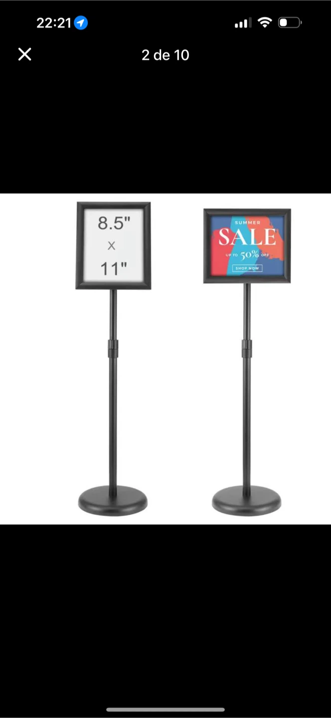 Sign Holder Stand - 8.5x11 inch - photo 2