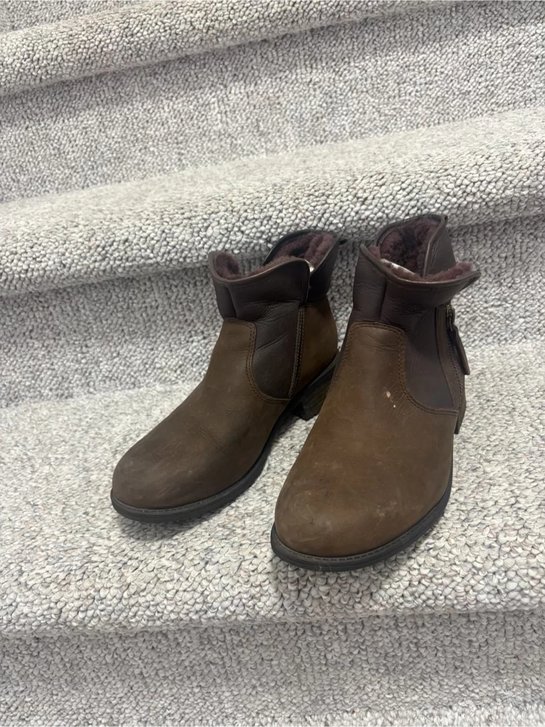 Cougar Brown Leather Ankle Boots - photo 2
