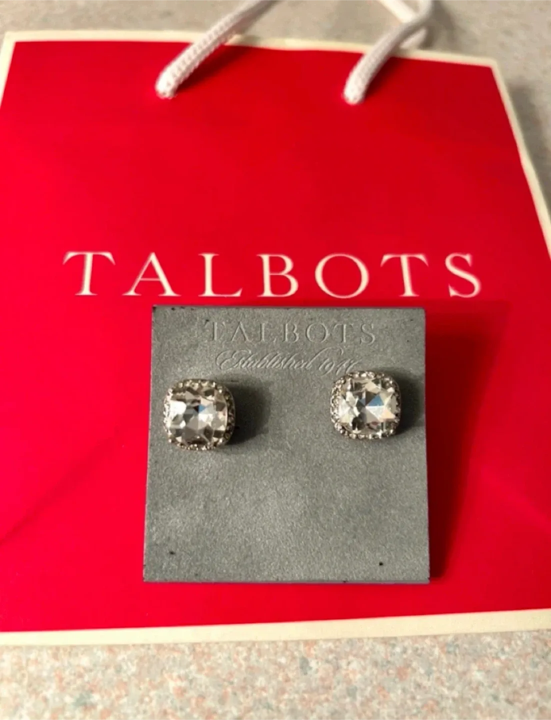 TALBOTS PAVÉ STUD EARRINGS #Cleanout image indicator(4)