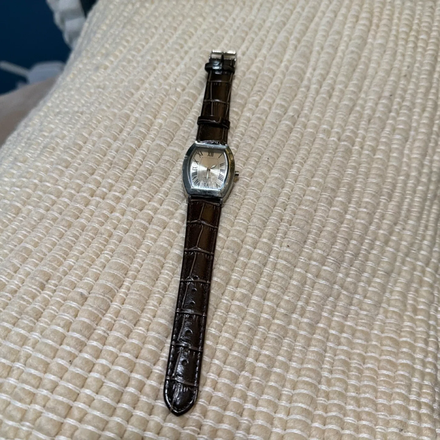 SKC Brown Leather Band Watch