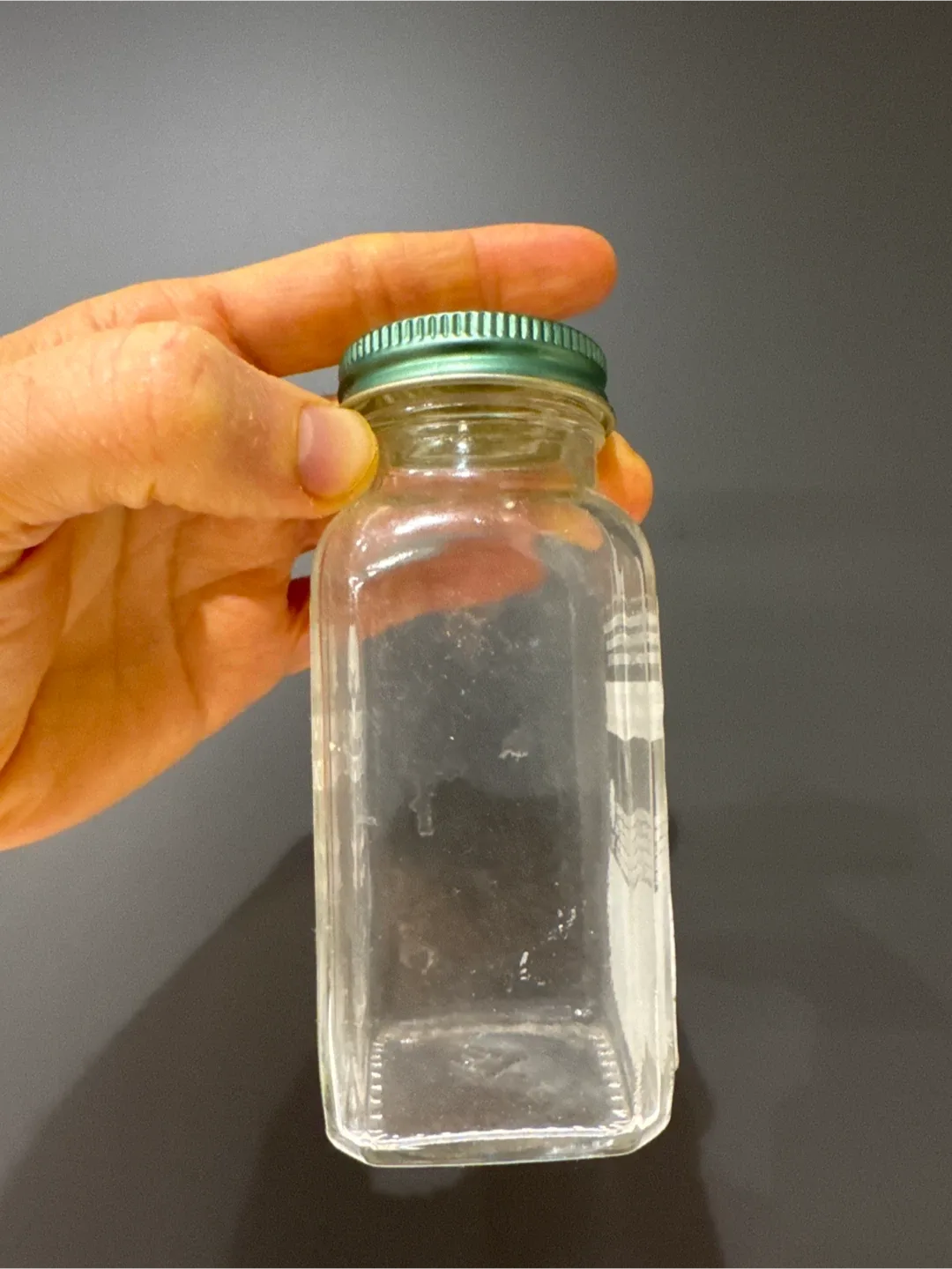 Glass spice Jar with Green Lid X 4