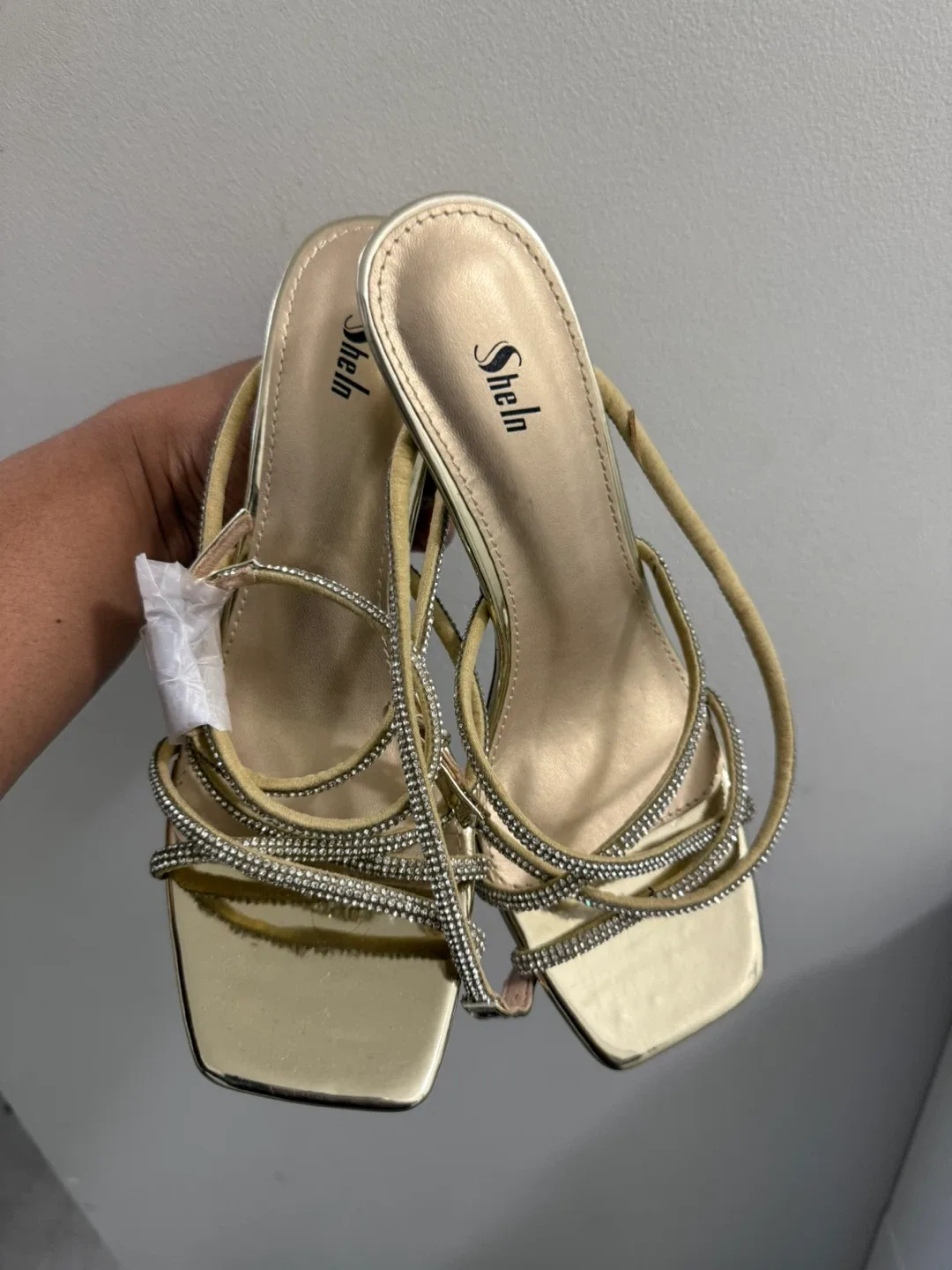 SheIn Gold Heels, Size 7