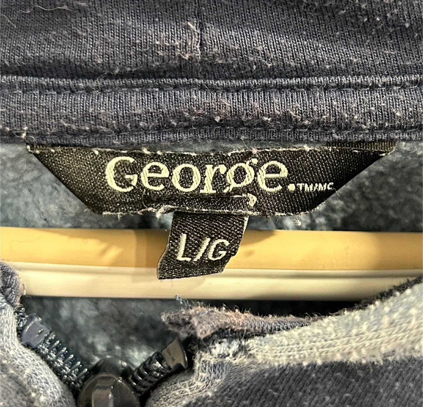 Womens Blue Tie-Dye Zip-Up Hoodie  (George) image indicator(3)