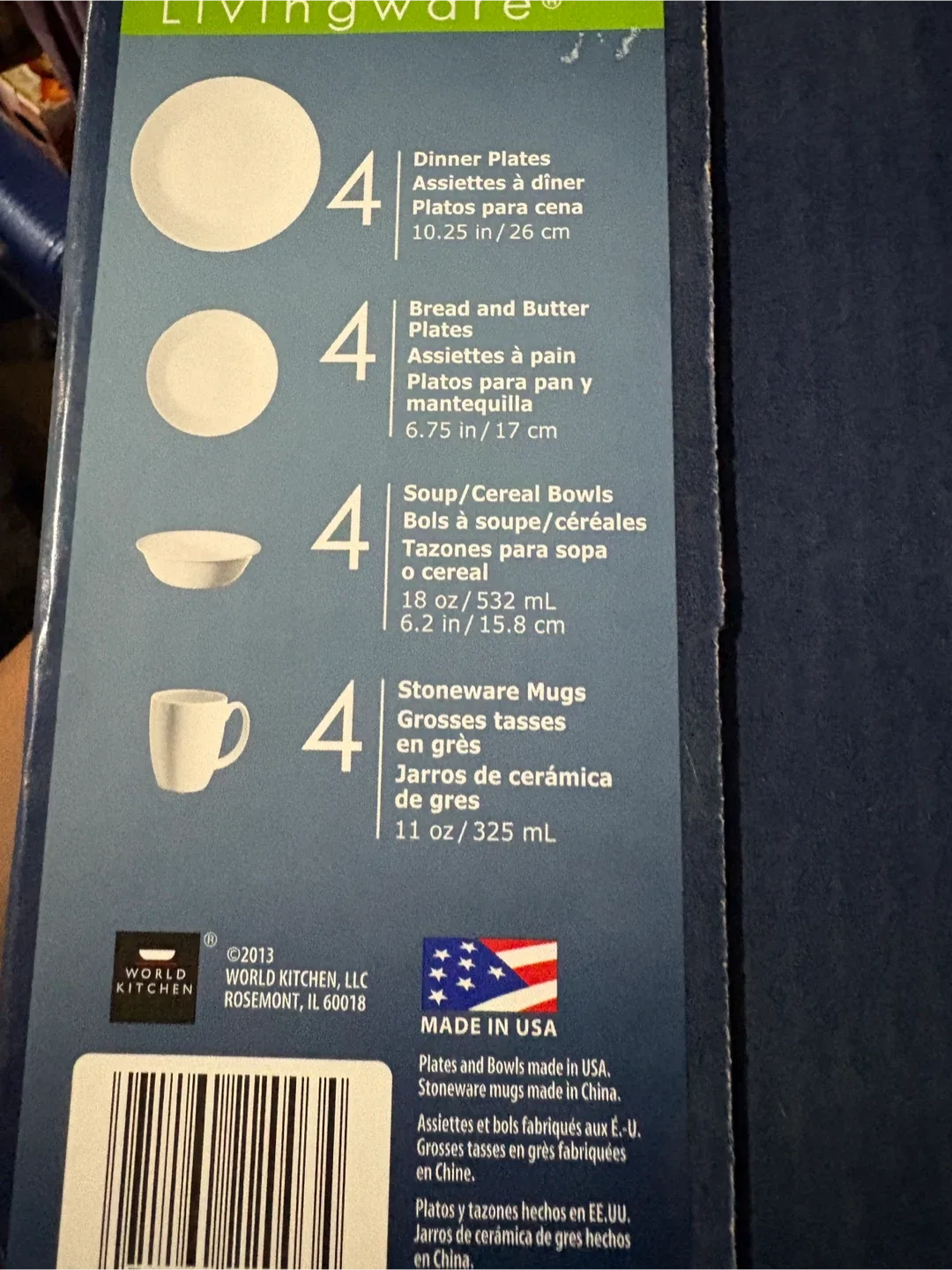 Corelle Livingware Winter Frost White 16-pc Set image indicator(2)