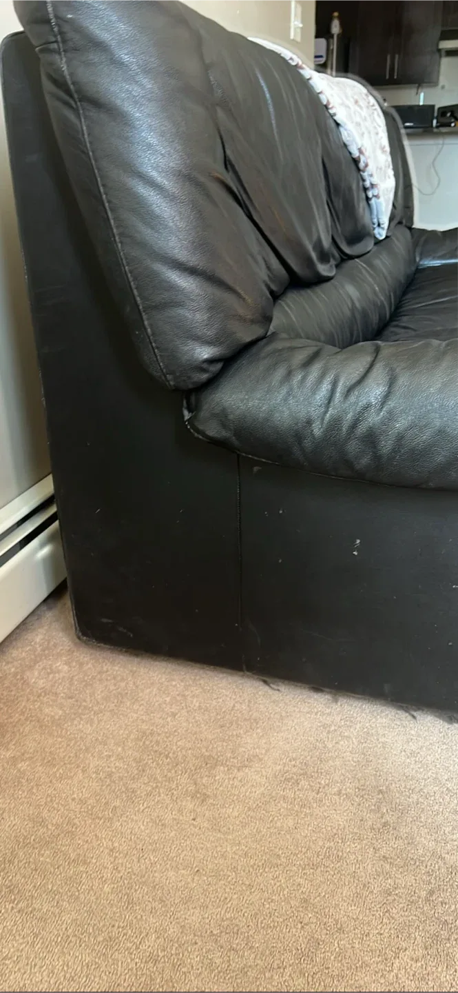 Black Leather Sofa