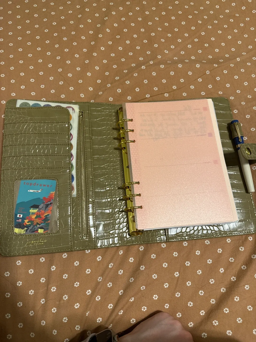 A5 Personal Planner Binder, Olive Green image indicator(3)