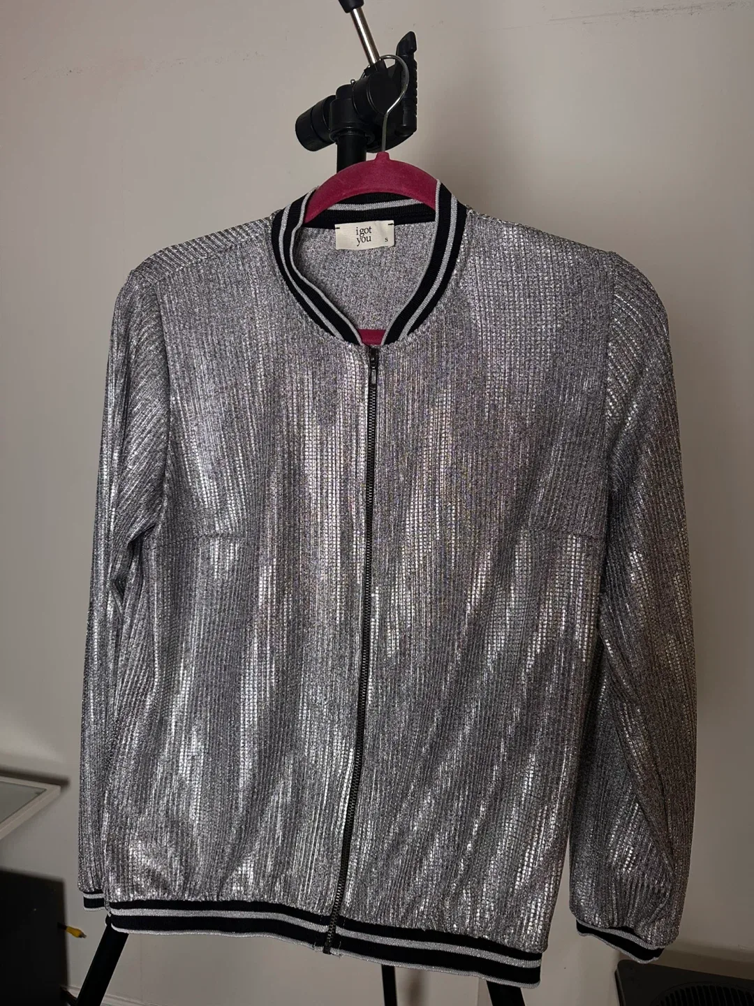 I Got You Silver Bomber Jacket - Size S