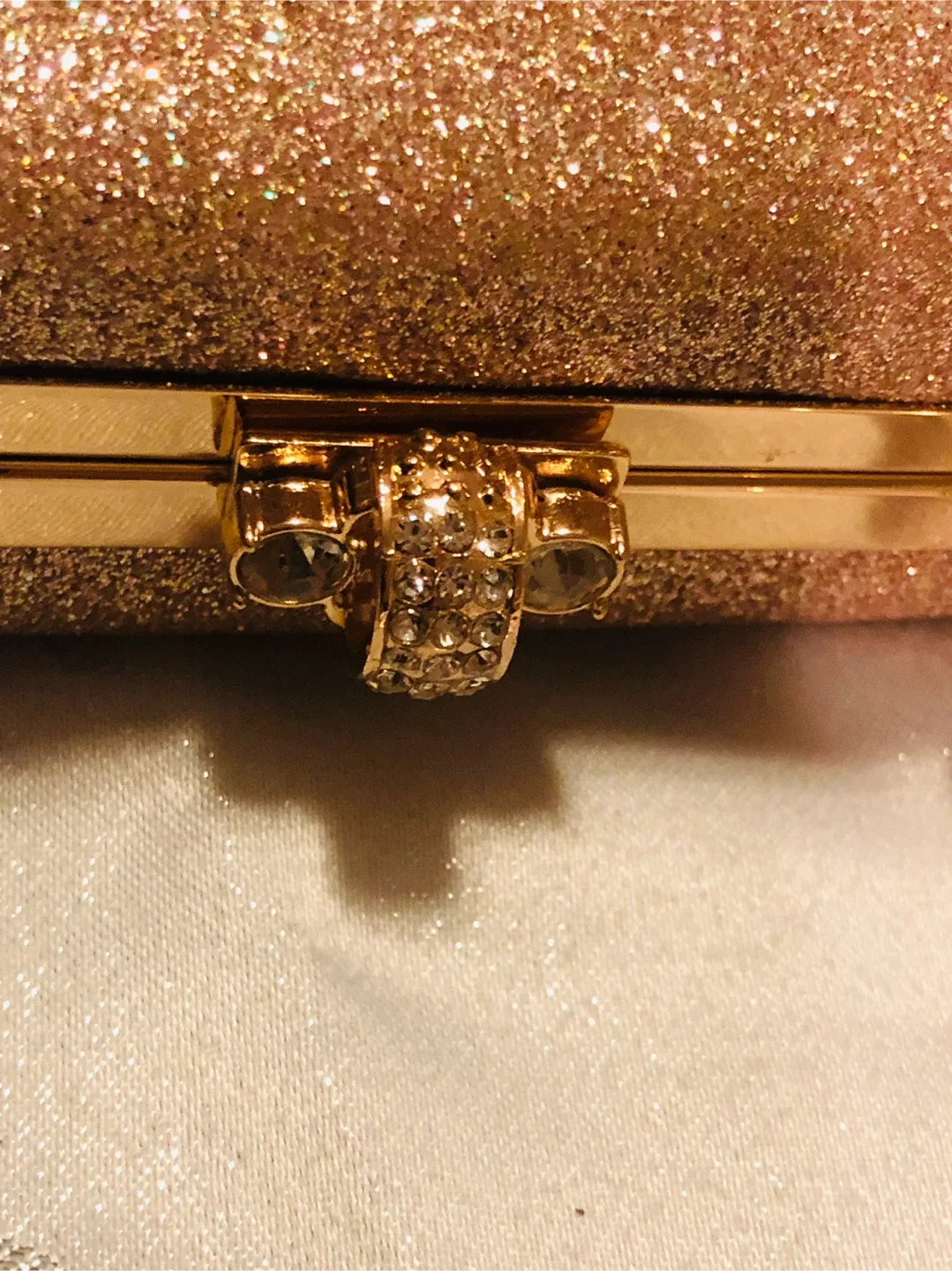 NEW Prezzo Gold Glitter Evening Clutch Bag #Cleanout image indicator(4)