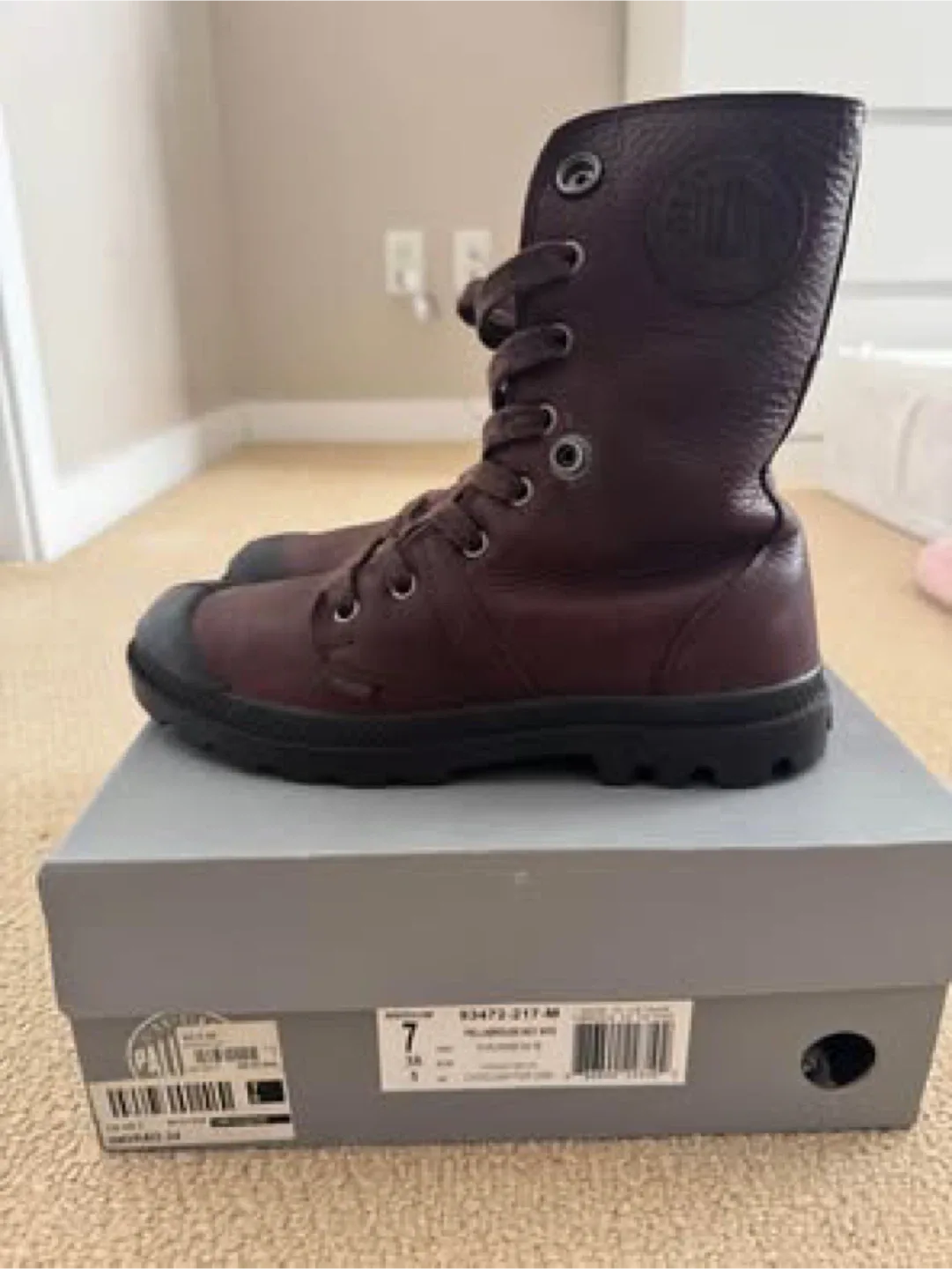 Palladium Pallabrousse Baggy Leather Boots - Size 7