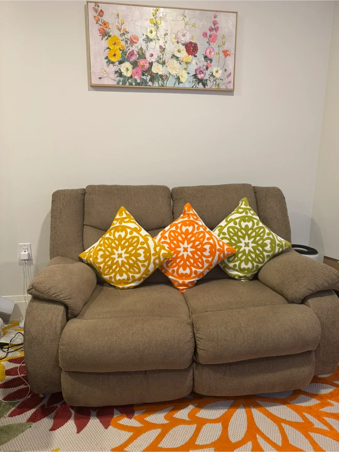 Brown Reclining Loveseat (Wayfair Tulen)