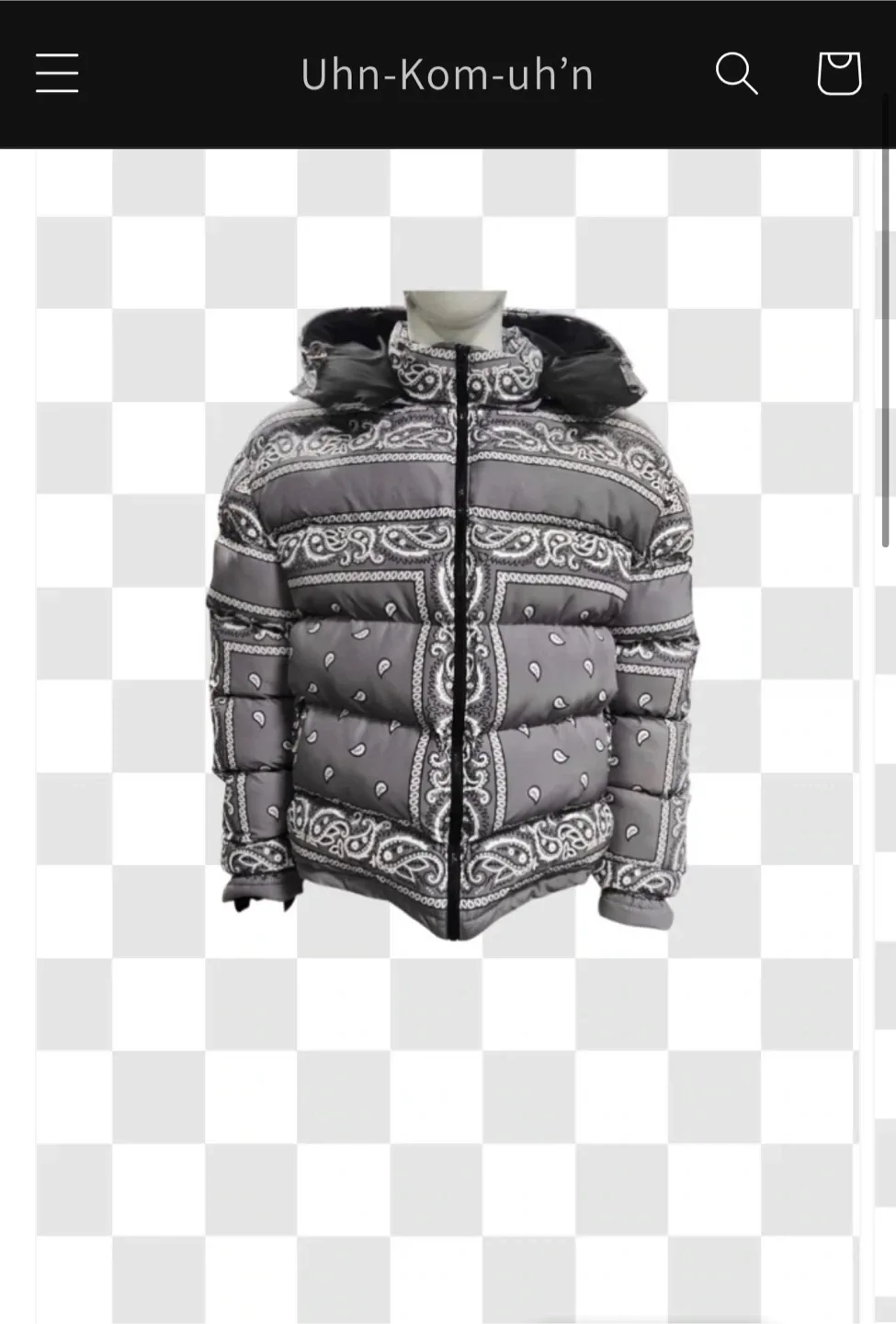 Uhn-Kom-uh'n Bandana Puffer Jacket