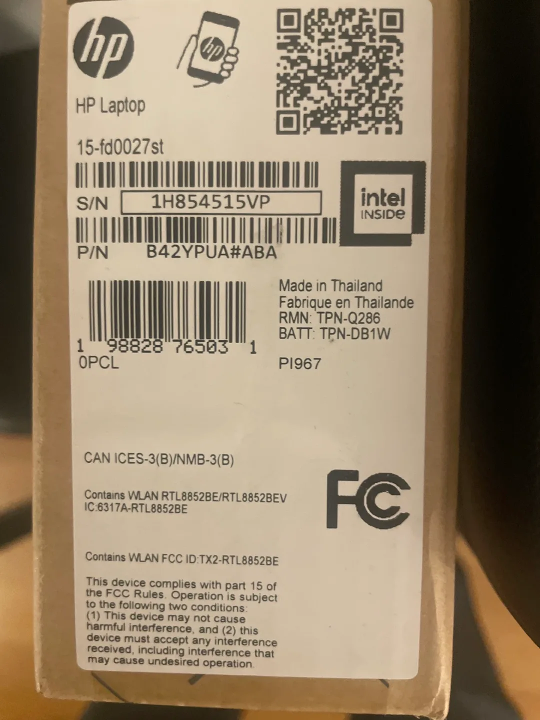 HP 15-fd0027st Laptop