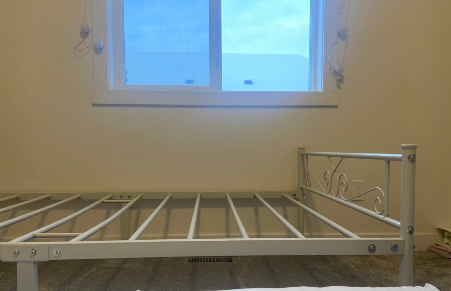 Twin White Metal Bed Frame (Two) - photo 2