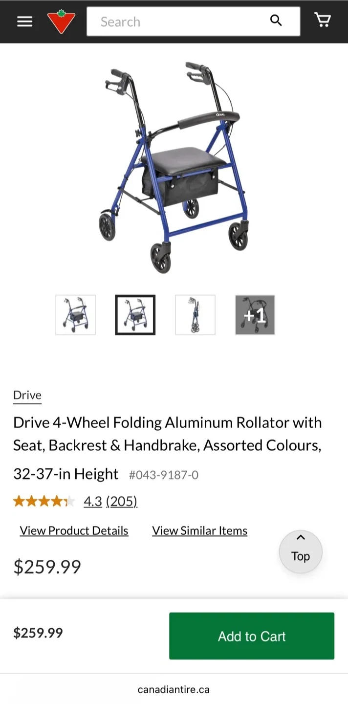 4-Wheel Walker with Brakes image indicator(7)
