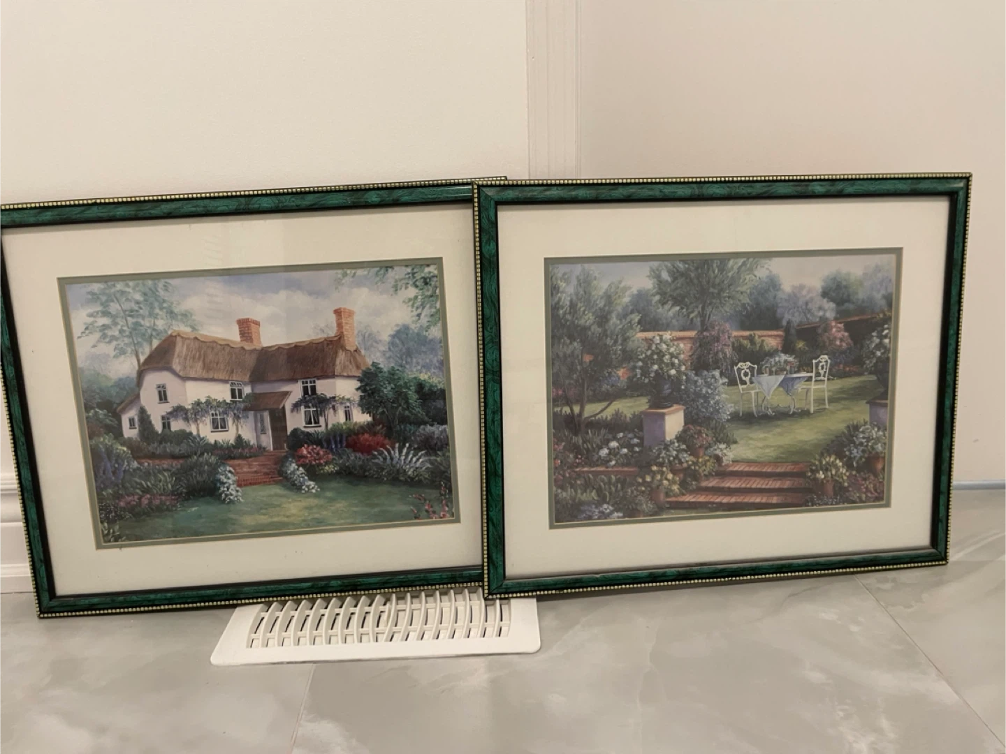 Framed Cottage & Garden Prints - Set of 2