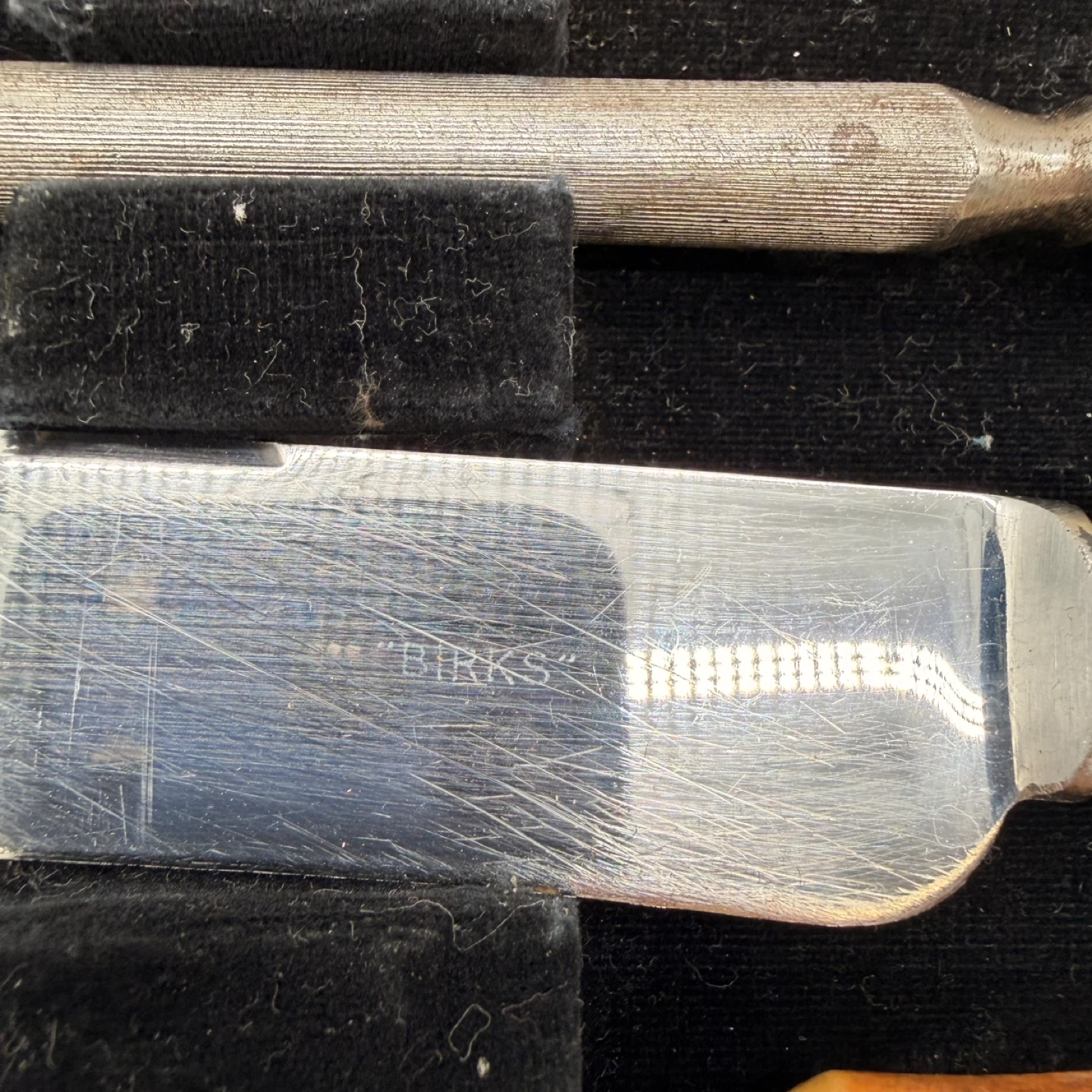 Vintage Birks EB Stag Handle 3-Piece Carving Set with Case - photo 3