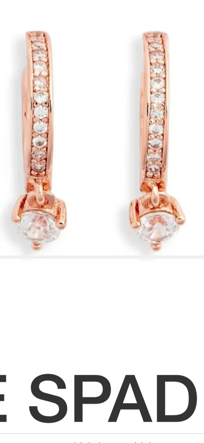 Kate Spade Huggie Earrings - Rose Gold image indicator(2)