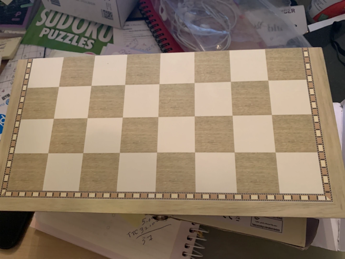 Chess 3-in-1 Wooden Folding Board Game "#Cleanout - photo 3