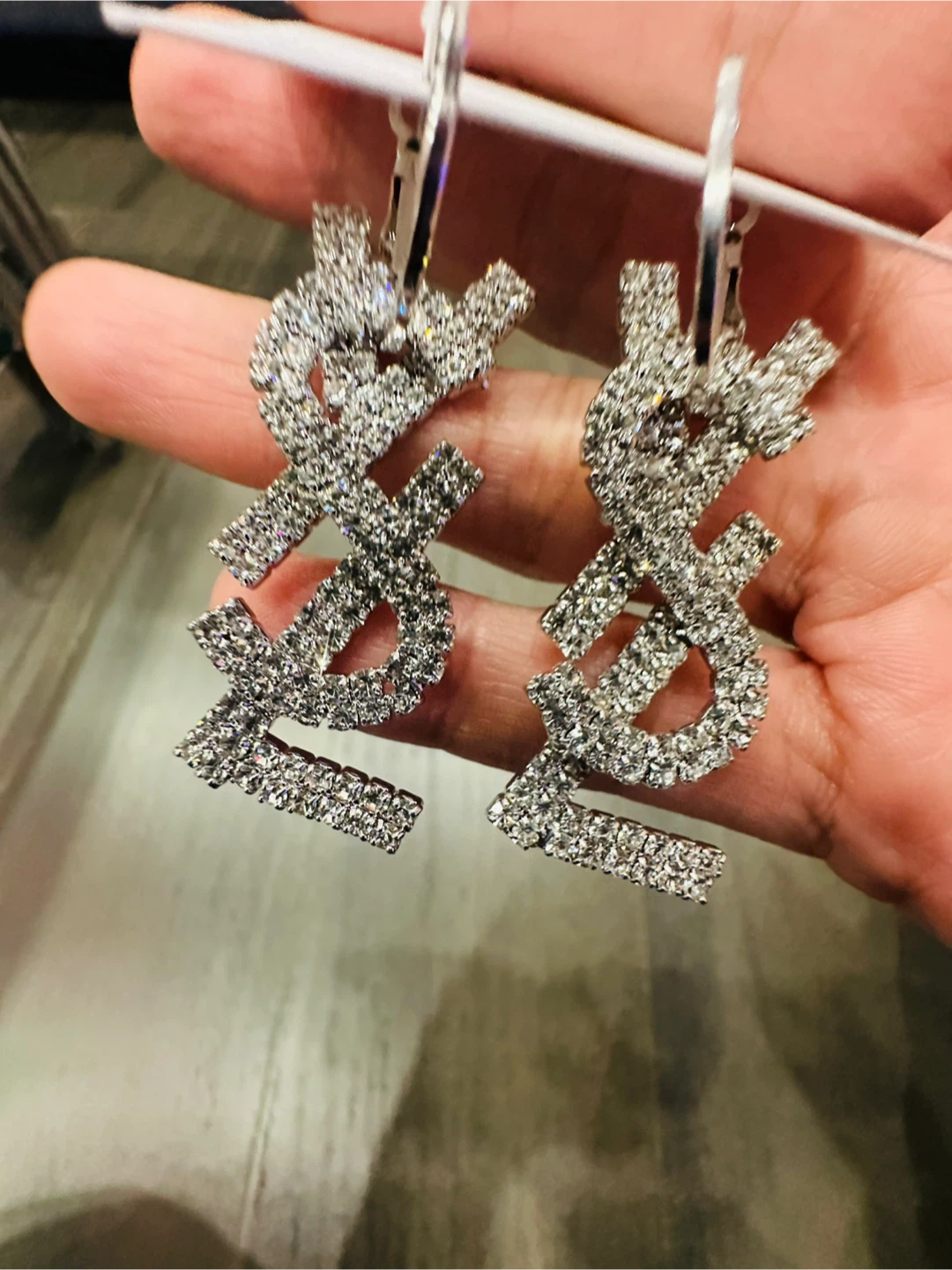 Silver Crystal Earrings(Christmas sale)🔥🎄💃🏻only for December - photo 4