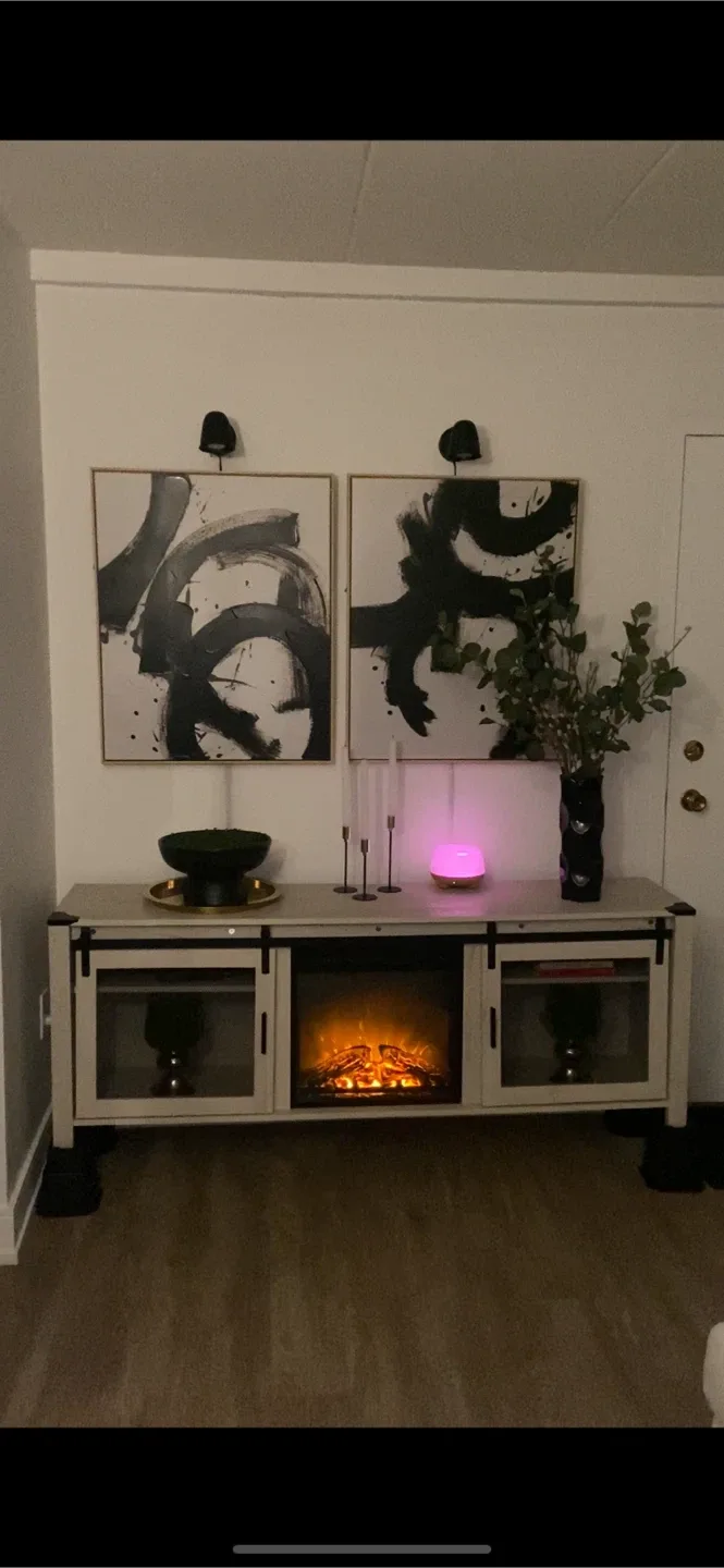 TV Stand with Electric Fireplace