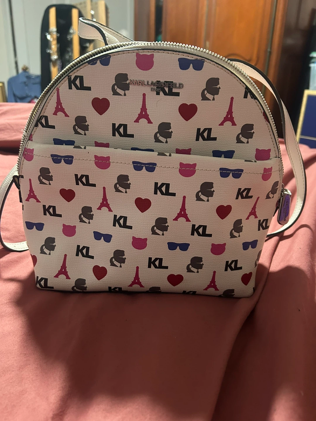 Karl Lagerfeld Paris White Backpack
