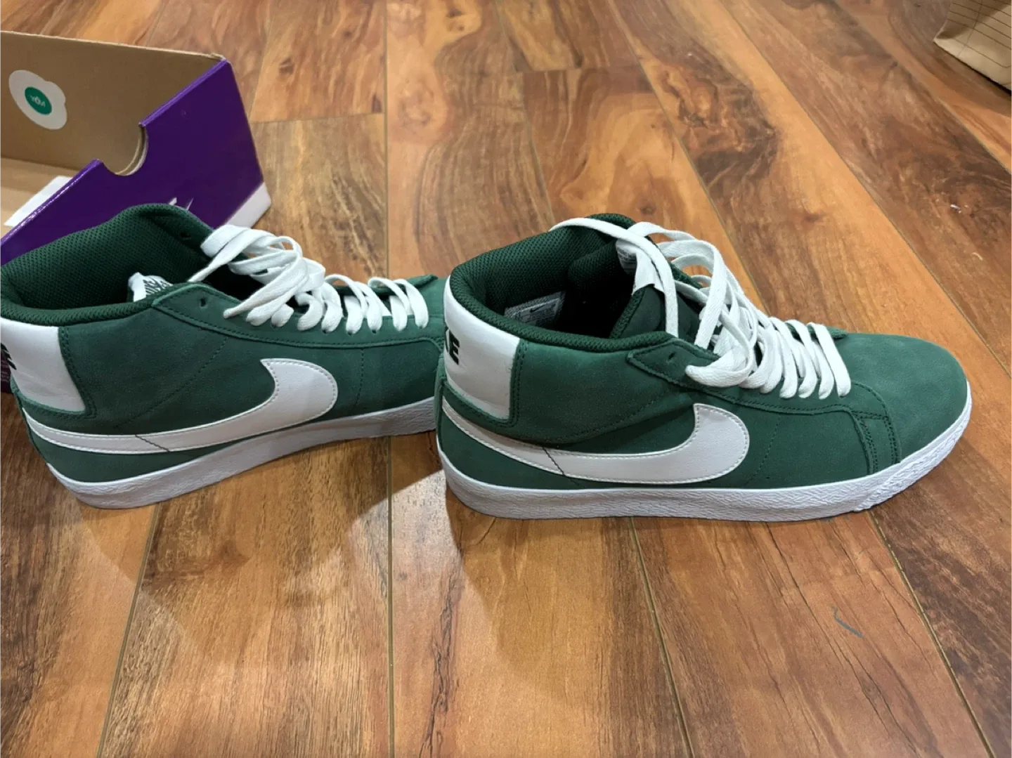 SB Zoom Blazer Mid Shoes - Green, Size 10