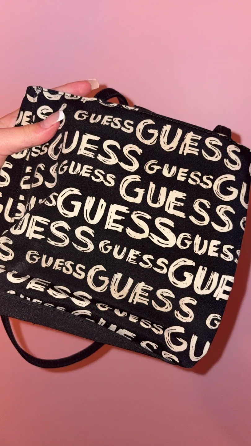 Guess Black & White Mini Tote Bag image indicator(4)
