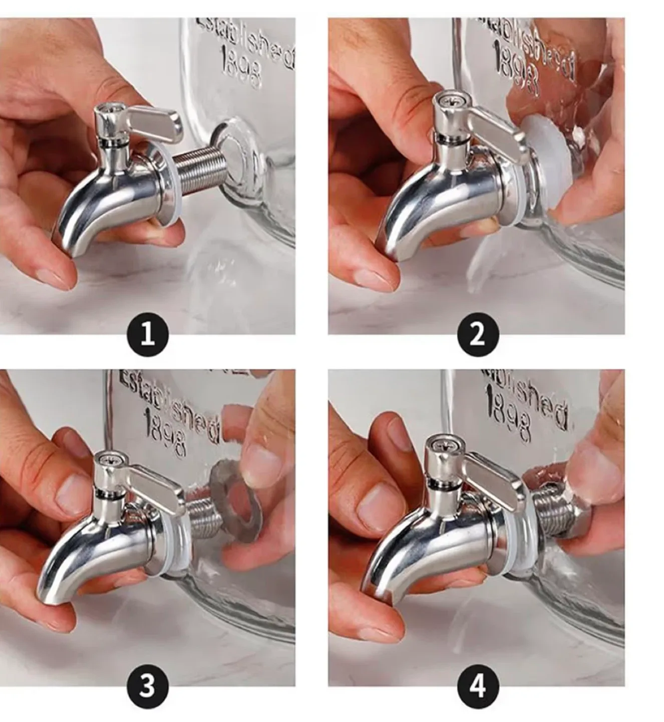 Yorkshire 2-Gallon Glass Beverage Dispenser image indicator(3)