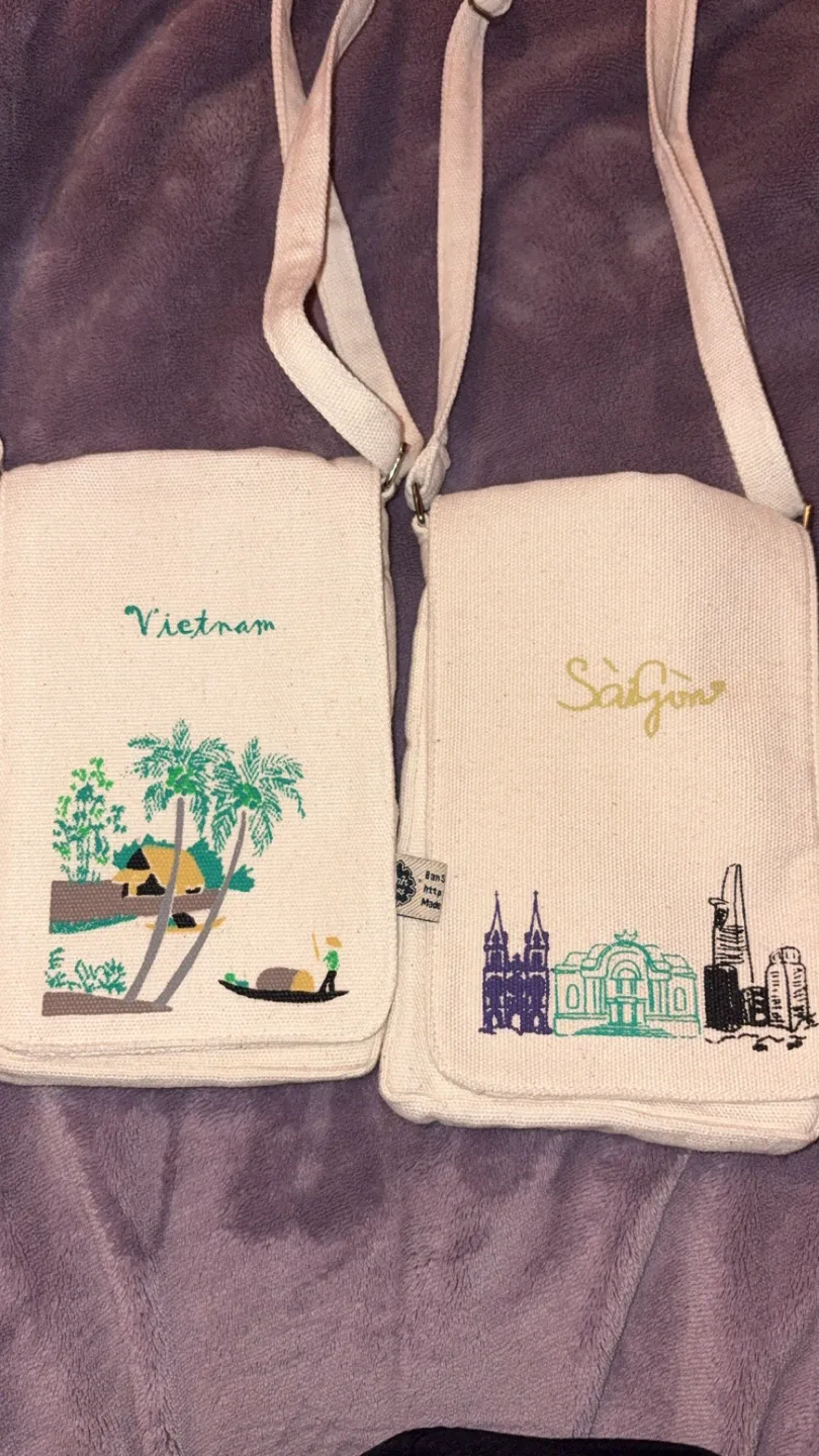 Vietnam & Saigon Canvas Crossbody Bags