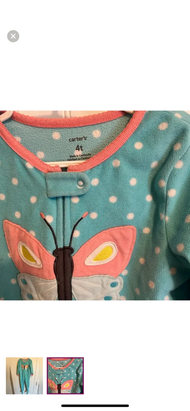 Carter's 4T Butterfly PJs image indicator(2)