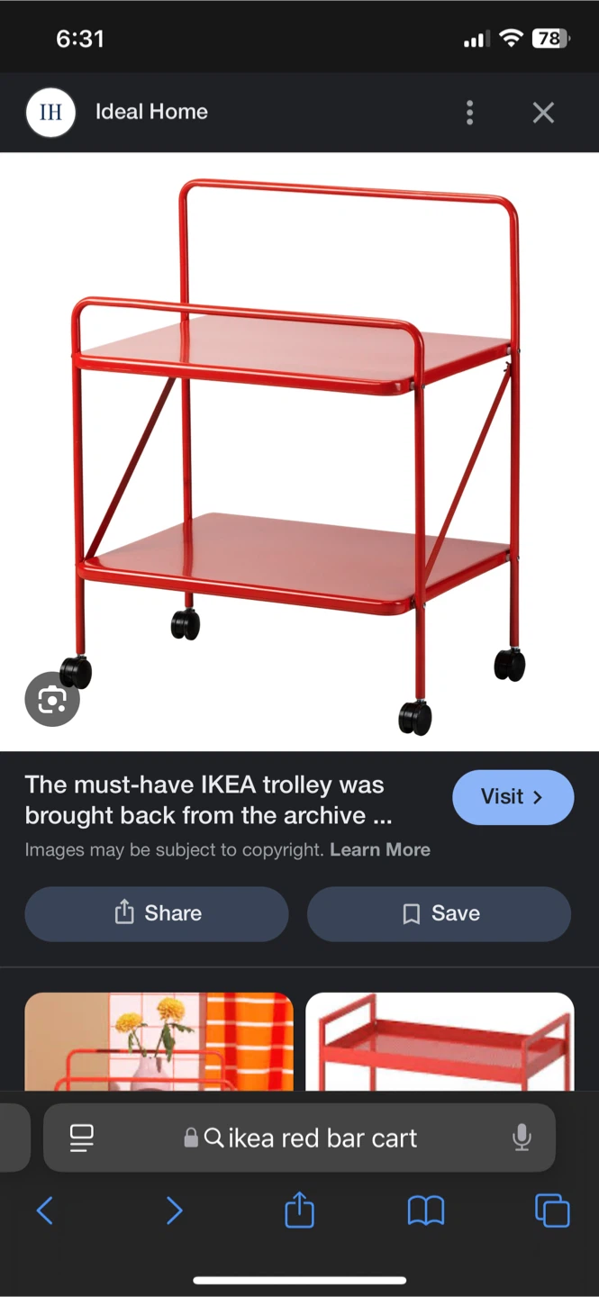IKEA Red Bar Cart - photo 2