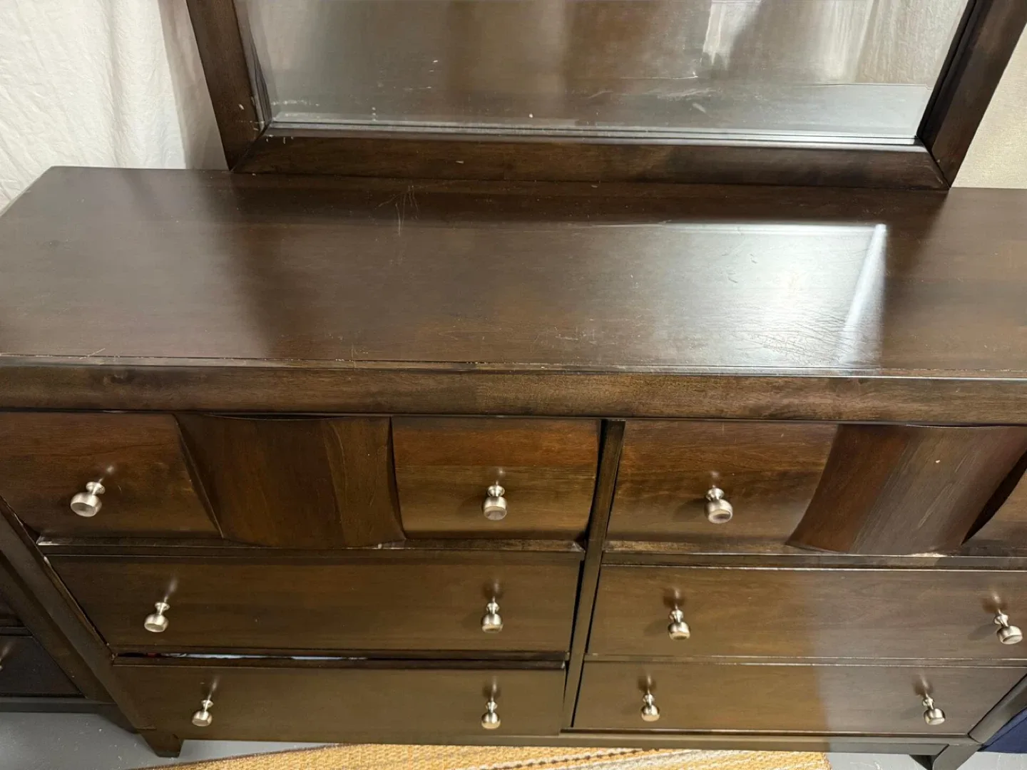 Bedroom Set - Dresser, Mirror, Bed Frame, Mattress image indicator(2)