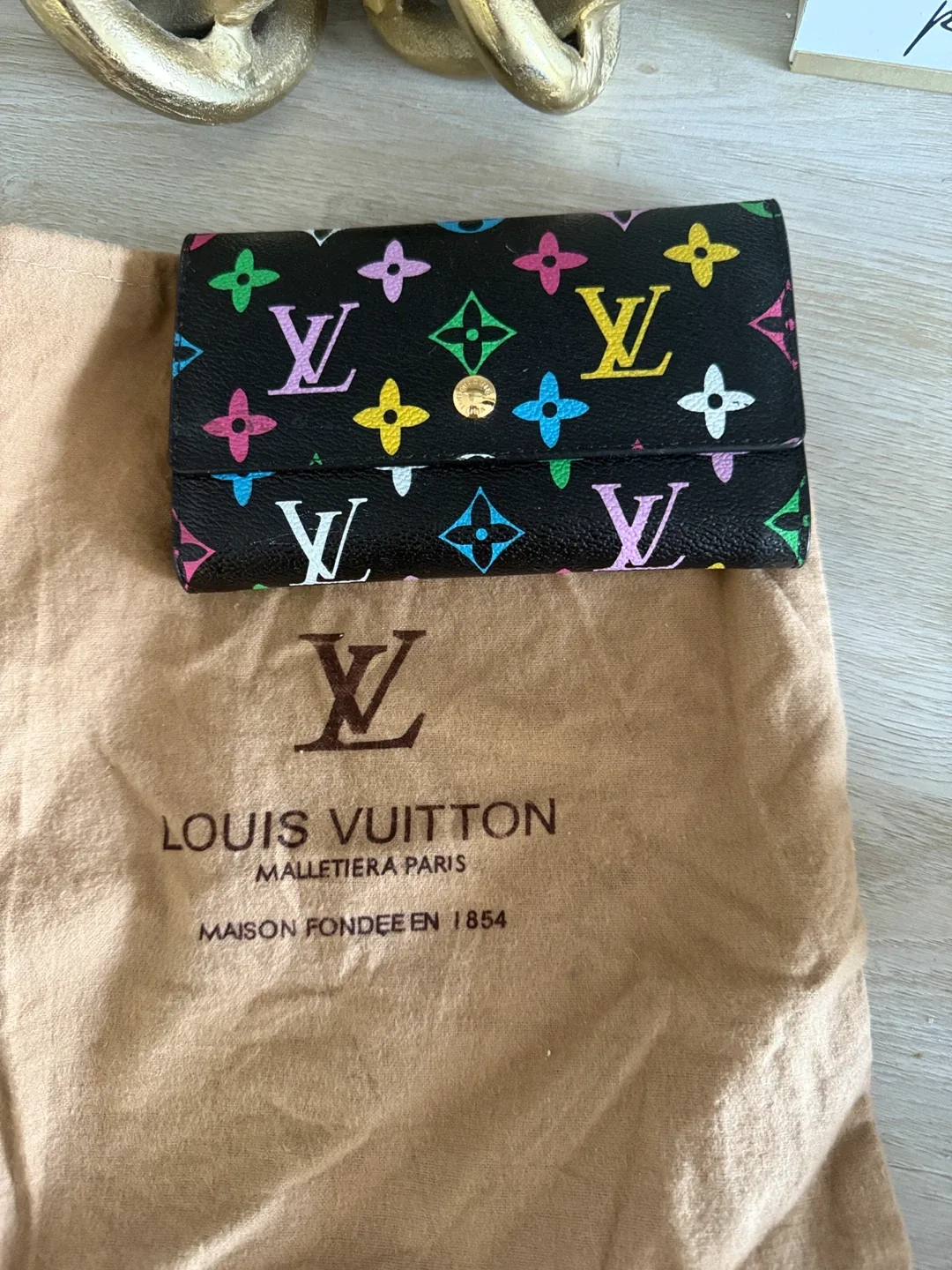 Louis Vuitton Black Leather Wallet